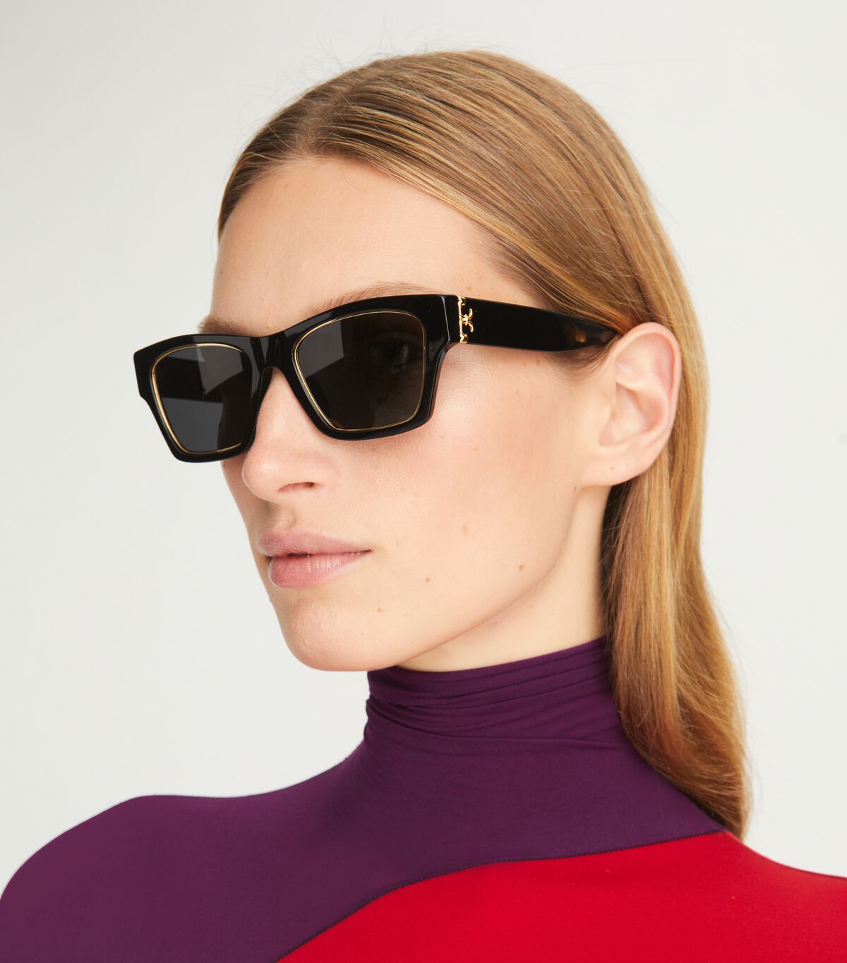 Tory Burch Burgundy / Grey Trace Sunglasses