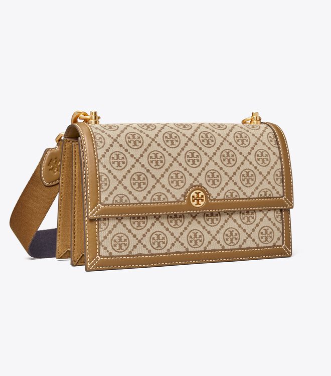 Tory Burch Brown T Monogram Shoulder Bags