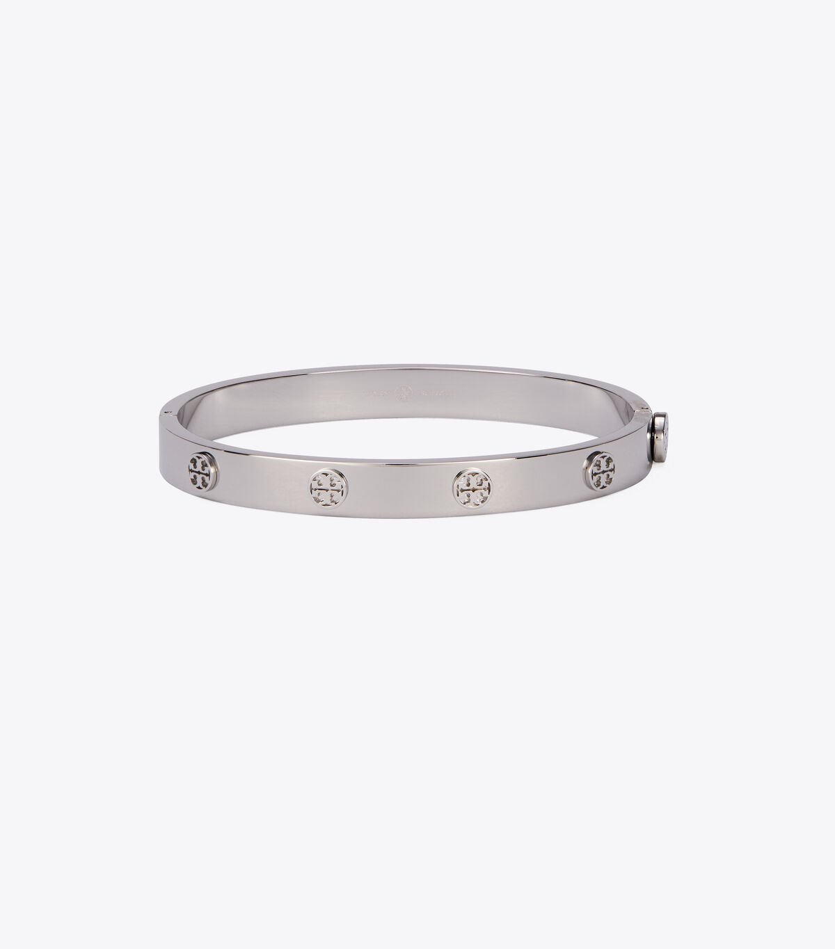 Tory Burch Silver Miller Stud Hinge 7mm Bracelet