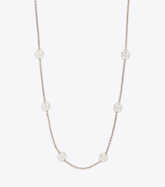 Tory Burch Silver Miller Delicate Necklace