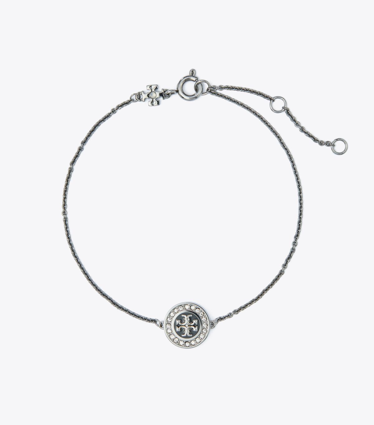 Tory Burch Black / Multicolor Delicate Kira Enamel Pavé Bracelet