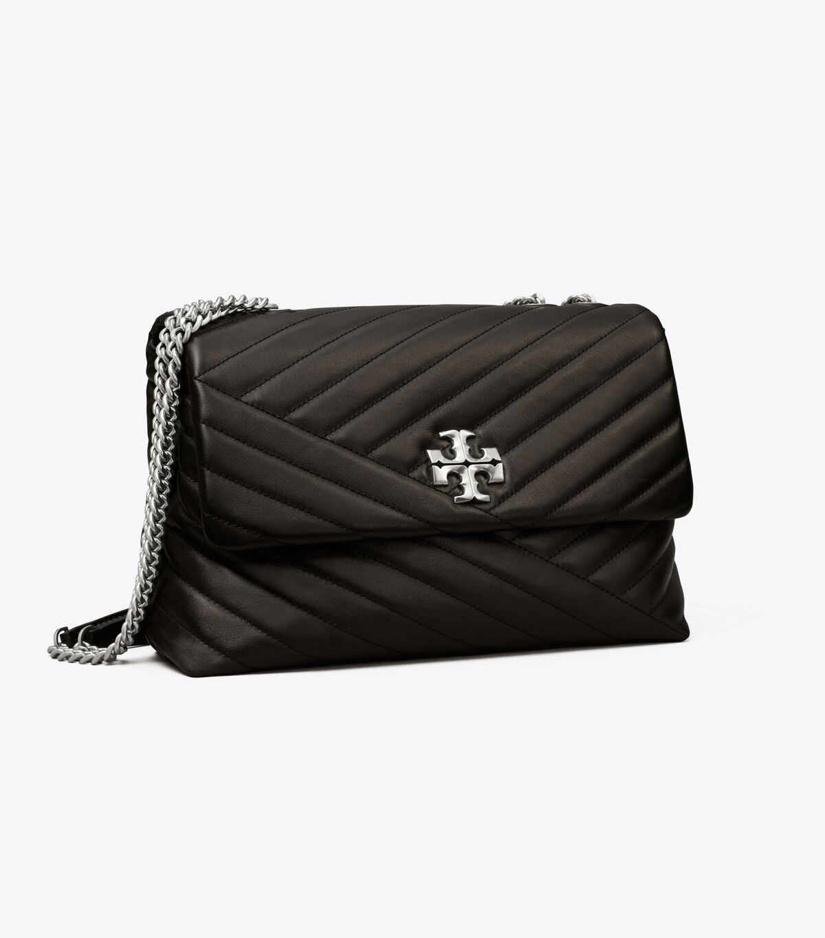 Tory Burch Black Kira Chevron Convertible Shoulder Bags