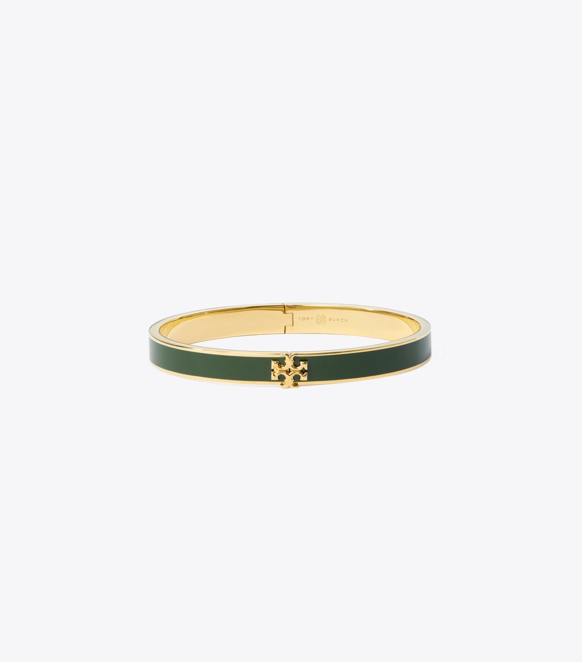 Tory Burch Gold / Deep Green Kira Enamel 7mm Bracelet