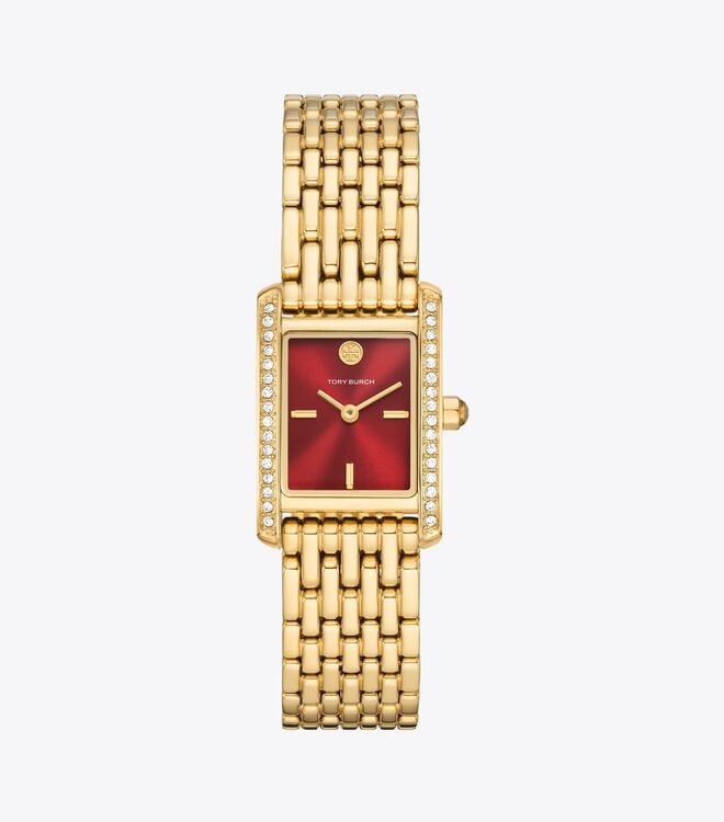 Tory Burch Red Gold Eleanor Watches