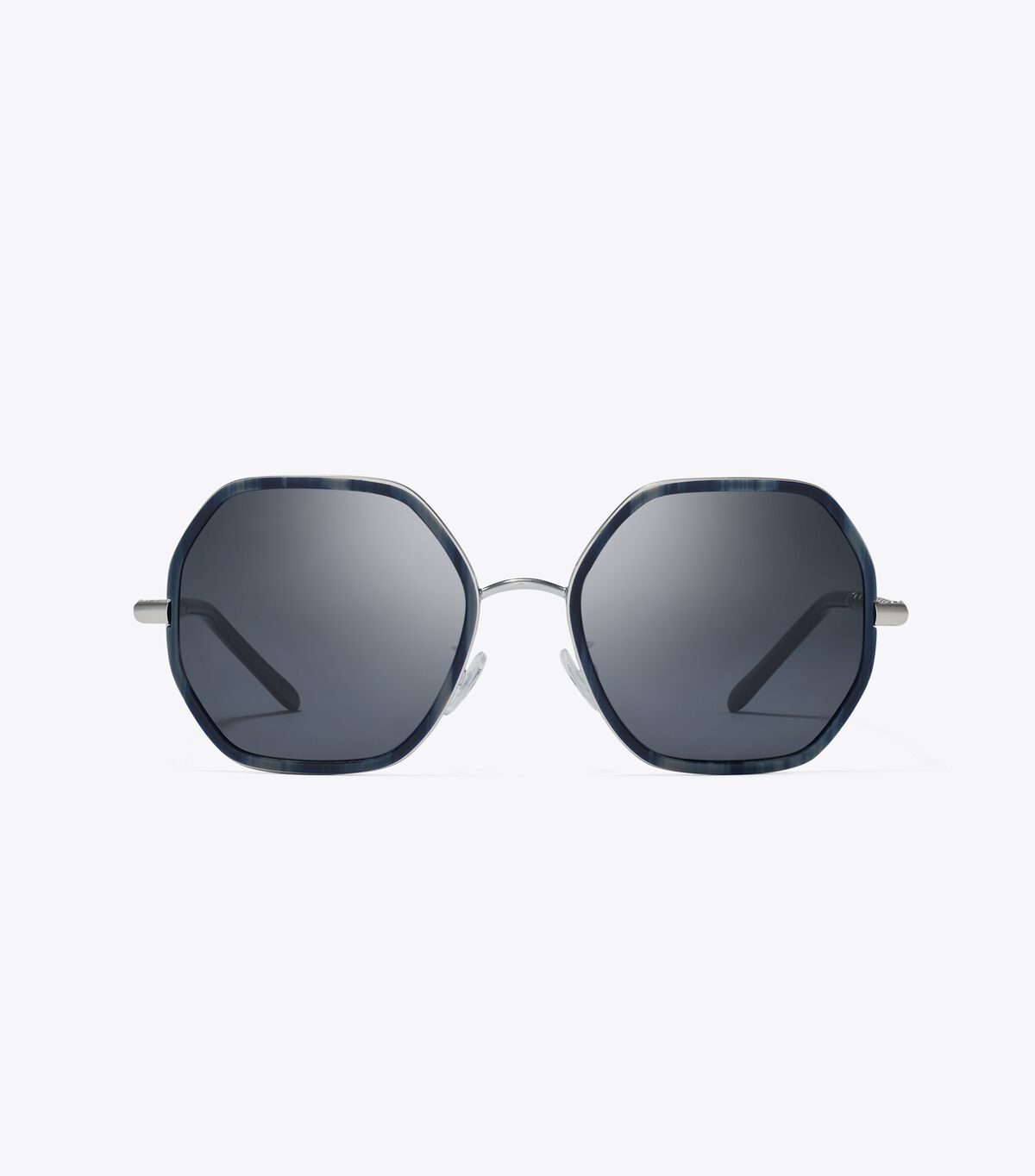 Tory Burch Blue / Grey Eleanor Chain Geometric Sunglasses
