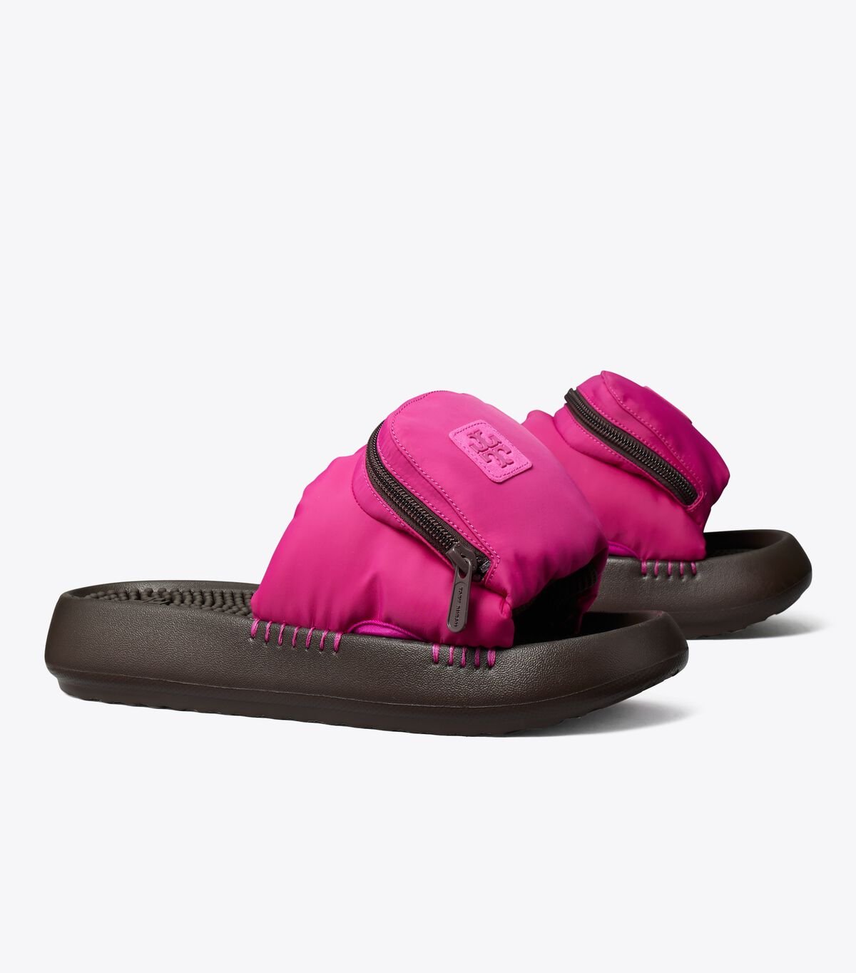 Tory Burch Purple / Brown Pocket Sandals