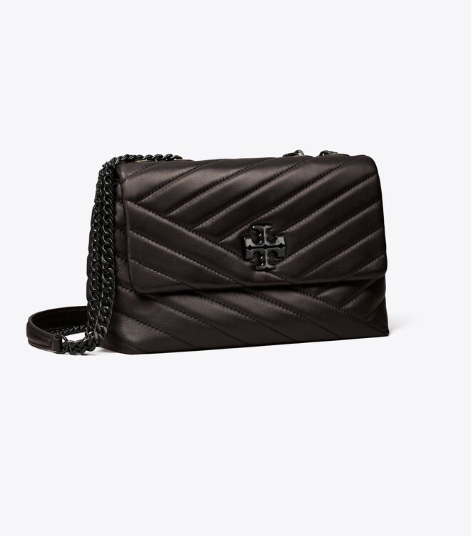 Tory Burch Black Small Kira Chevron Convertible Shoulder Bags
