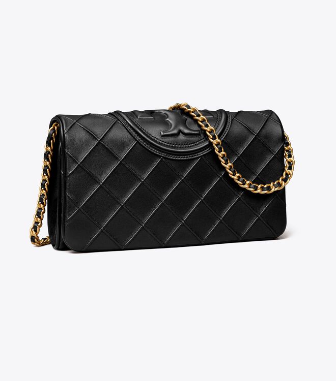 Tory Burch Black Fleming Soft Clutch Bag