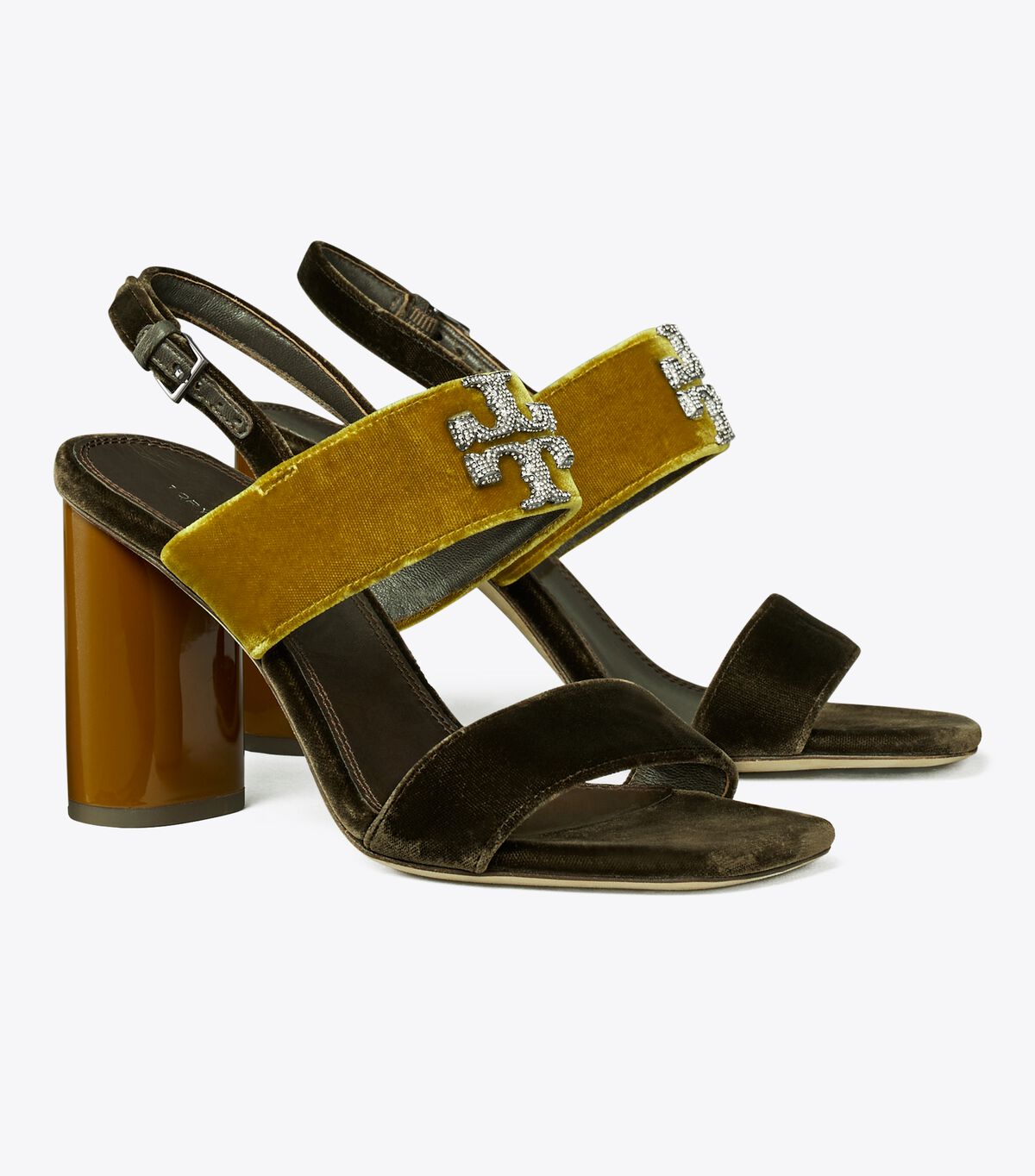 Tory Burch Dark Yellow Eleanor Pavé Heels