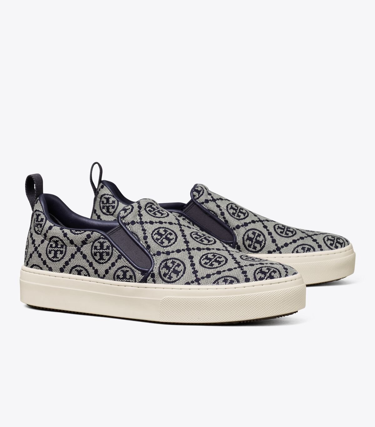 Tory Burch Navy T Monogram Slip-on Sneakers