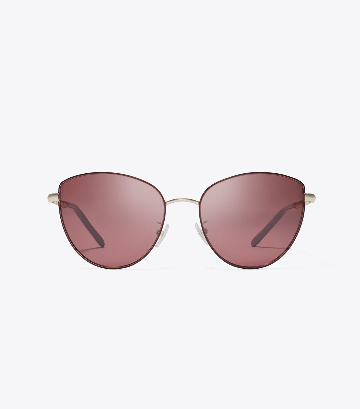 Tory Burch Light Gold / Burgundy Eleanor Chain Cat Eye Sunglasses