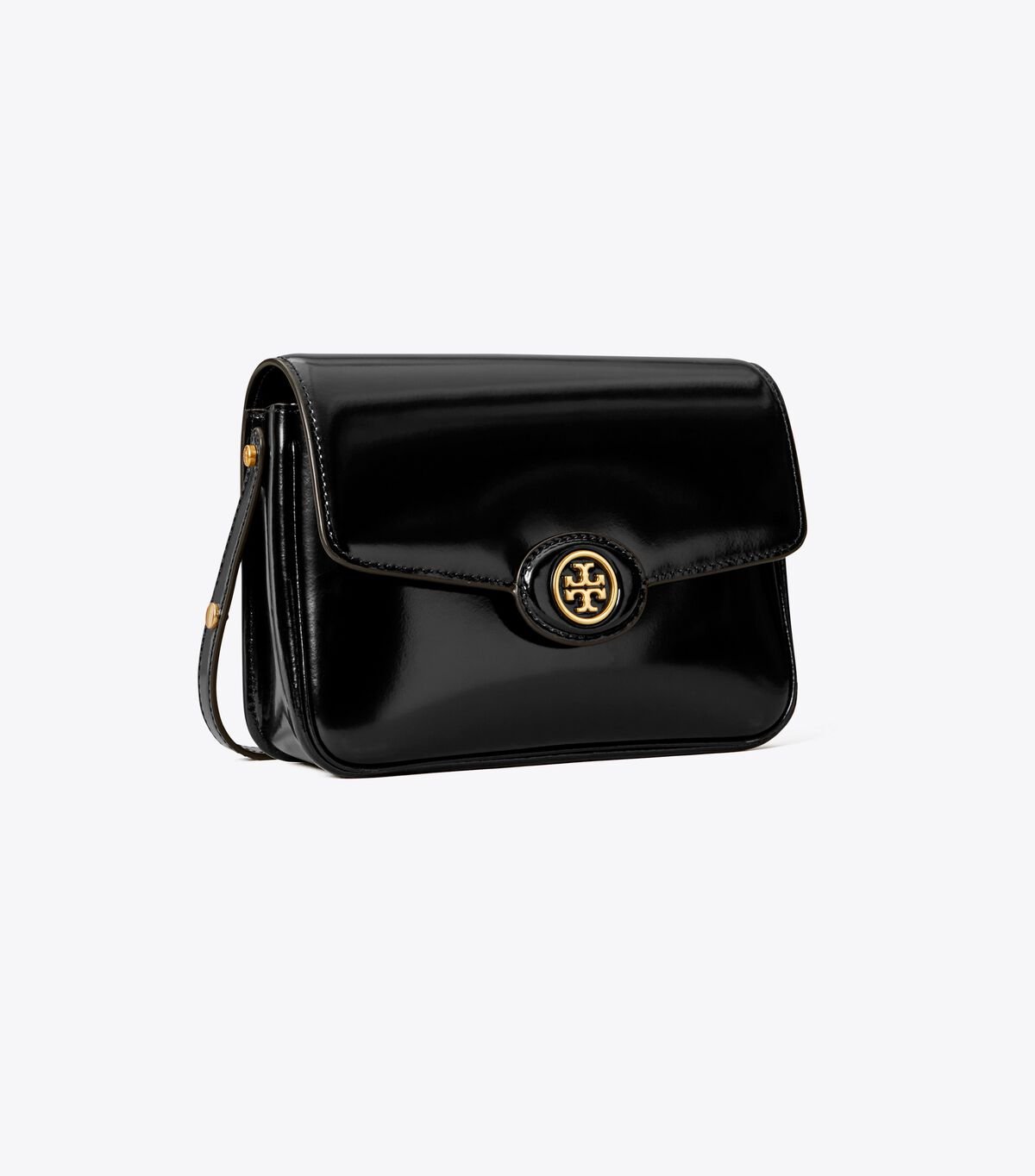 Tory Burch Black Robinson Spazzolato Convertible Shoulder Bags