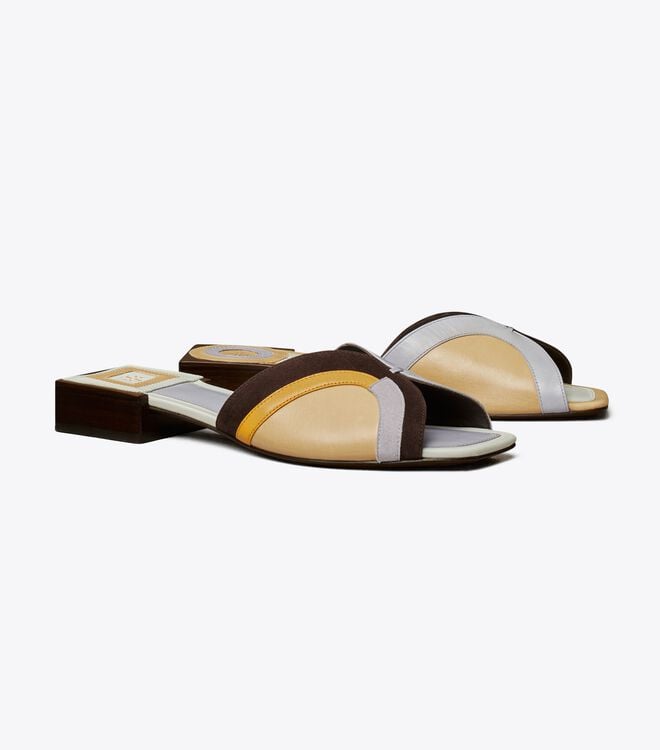 Tory Burch Multicolor Marquetry Sandals