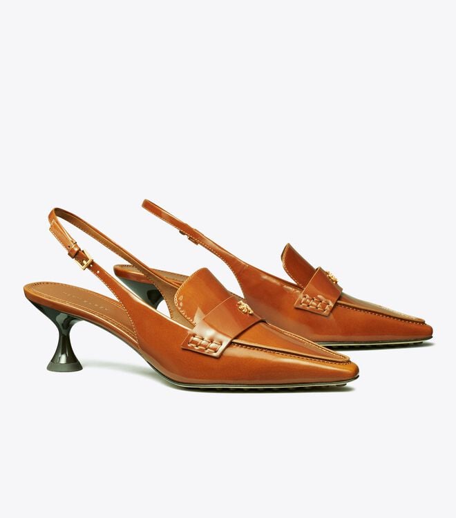 Tory Burch Brown Pointed Mules