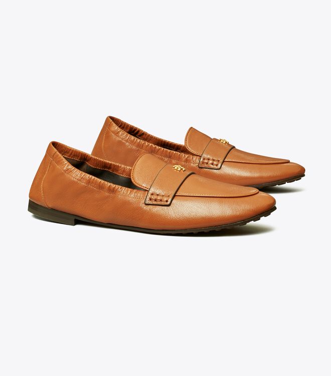 Tory Burch Brown Eleanor Loafers