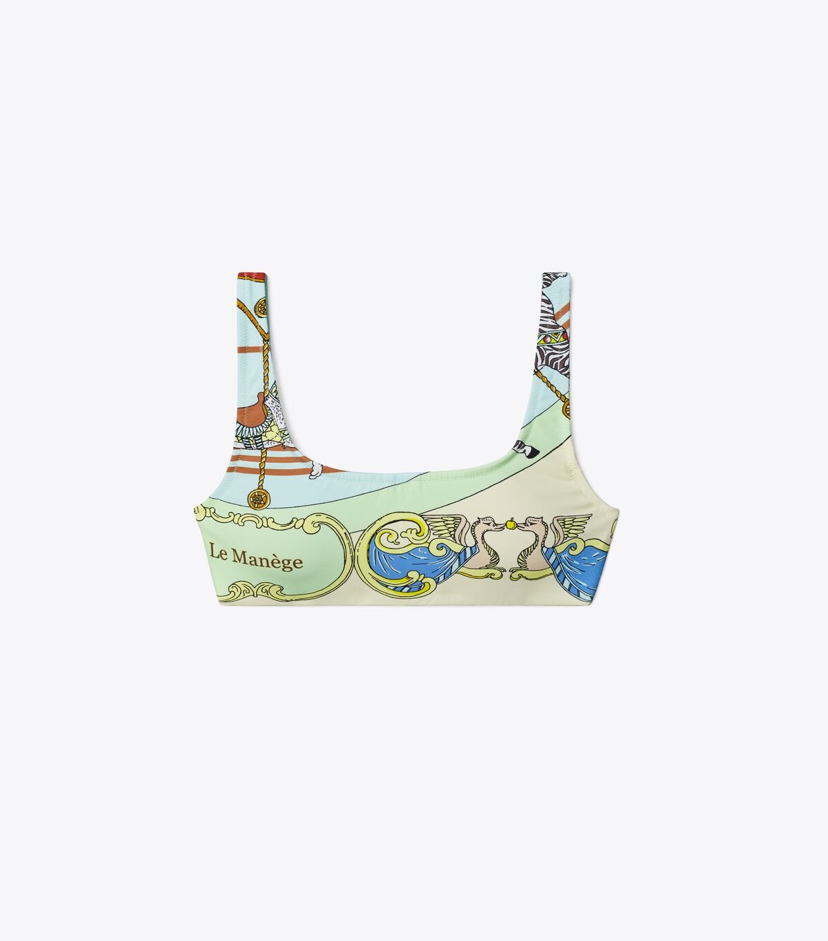 Tory Burch Blue Printed Scoop-back Bras