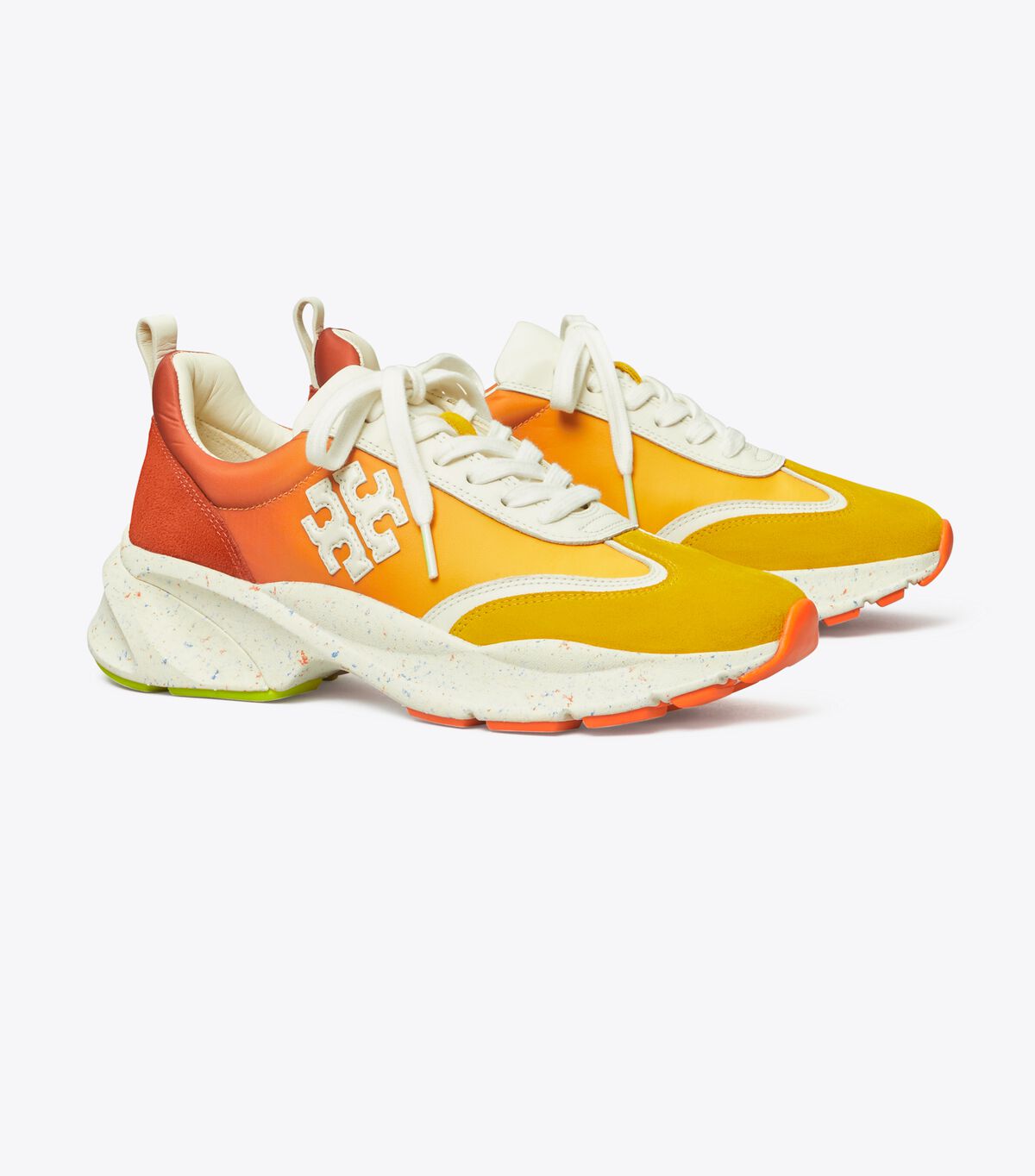 Tory Burch Gold / White / Gold Good Luck Sneakers