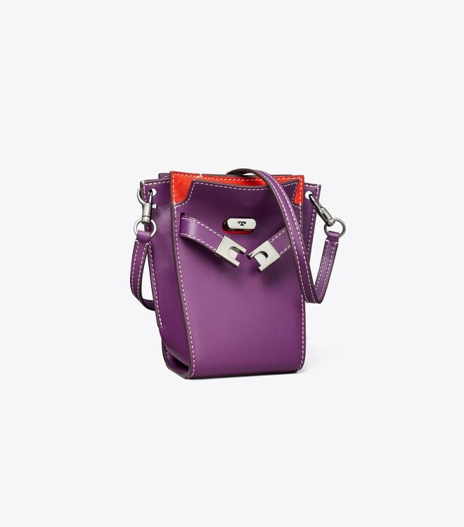 Tory Burch Purple Petite Lee Radziwill Satchel Bags