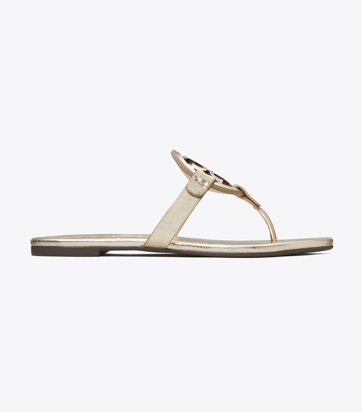 Tory Burch Gold Miller Soft Leather Sandals