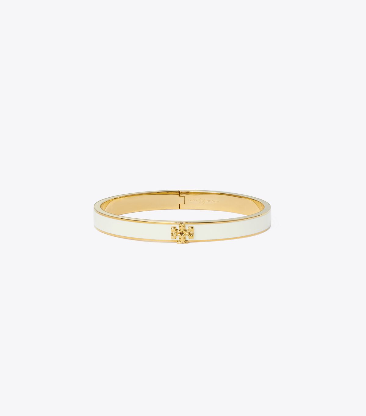 Tory Burch Gold / White Kira Enamel 7mm Bracelet