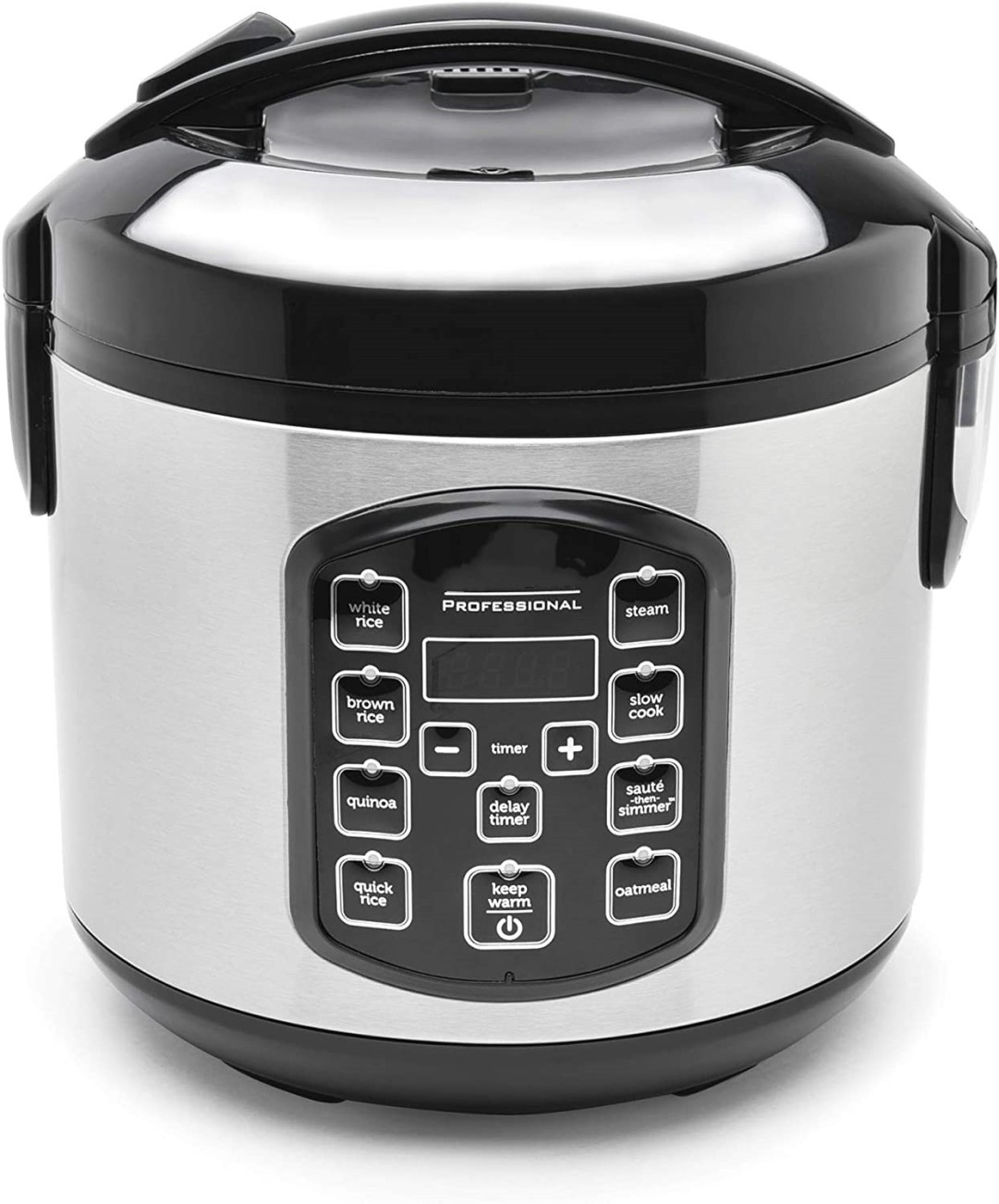 Aroma Stainless Steel 4-Cup Rice Cooker - Perfectly Prepares 2-8