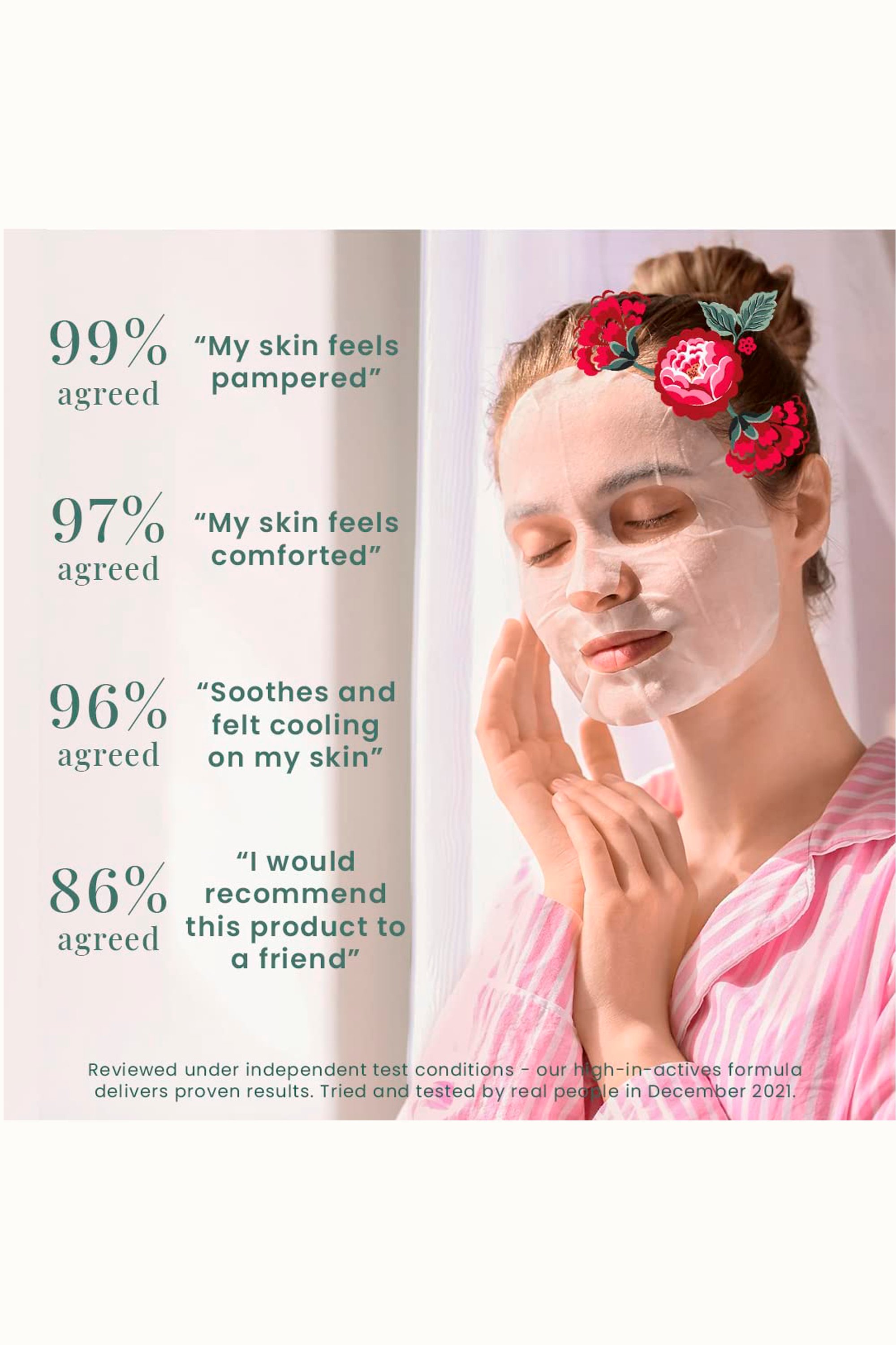 Strawberry Garden Pack of 5 Sheet Face Masks