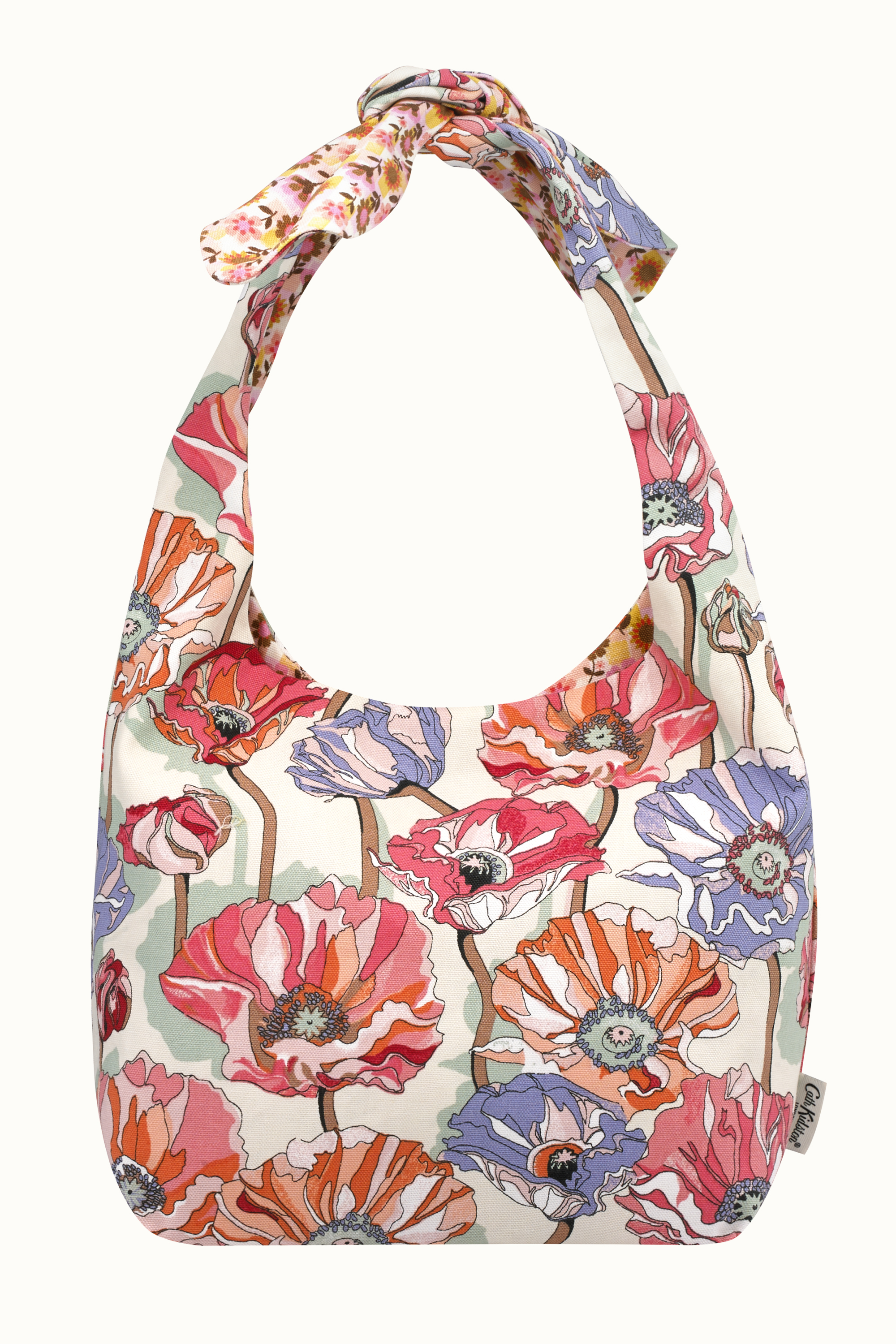 Summer Poppy Midscale Mini Reversible Knotted Shopper