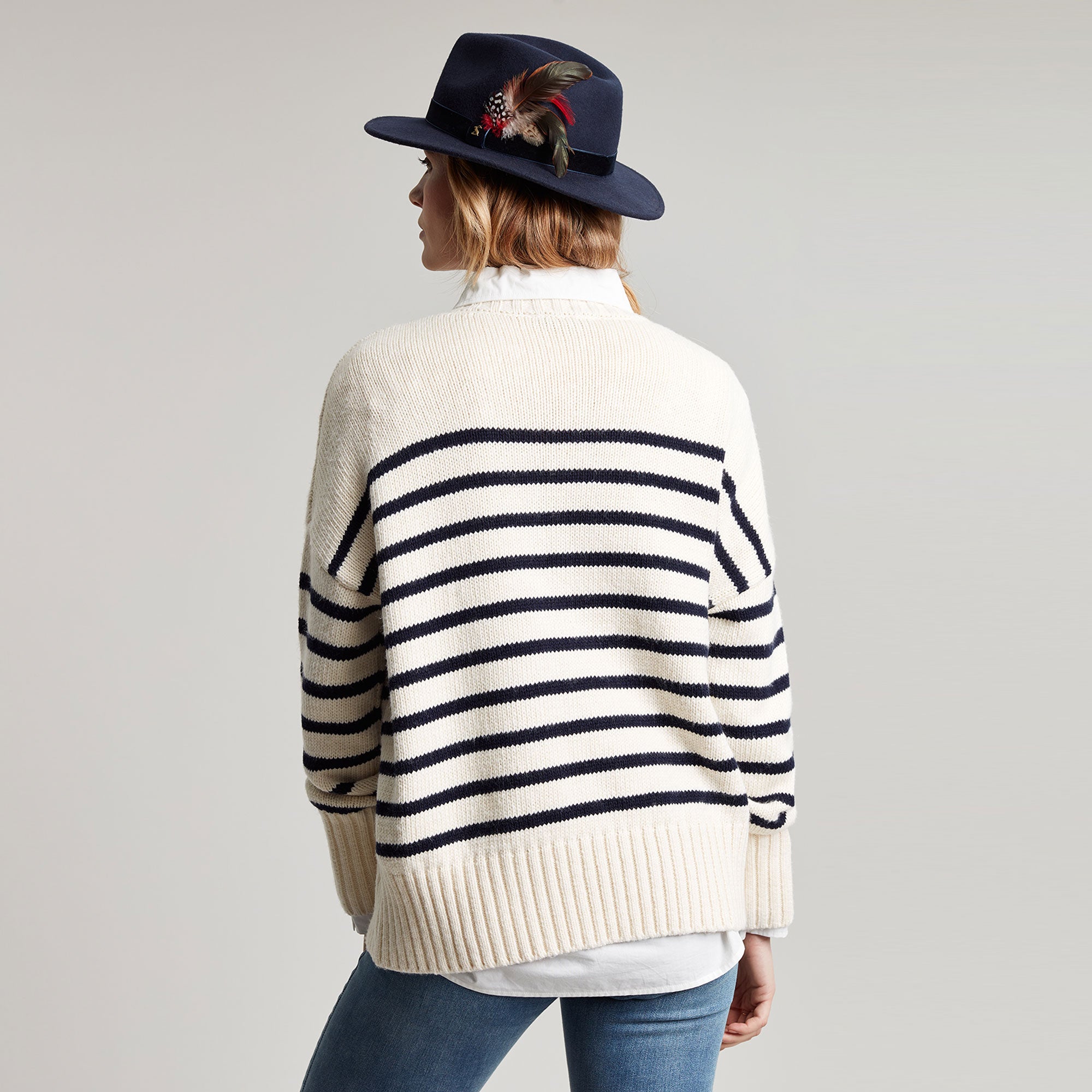 Joules Ladies Bay Chunky Cotton Breton Jumper