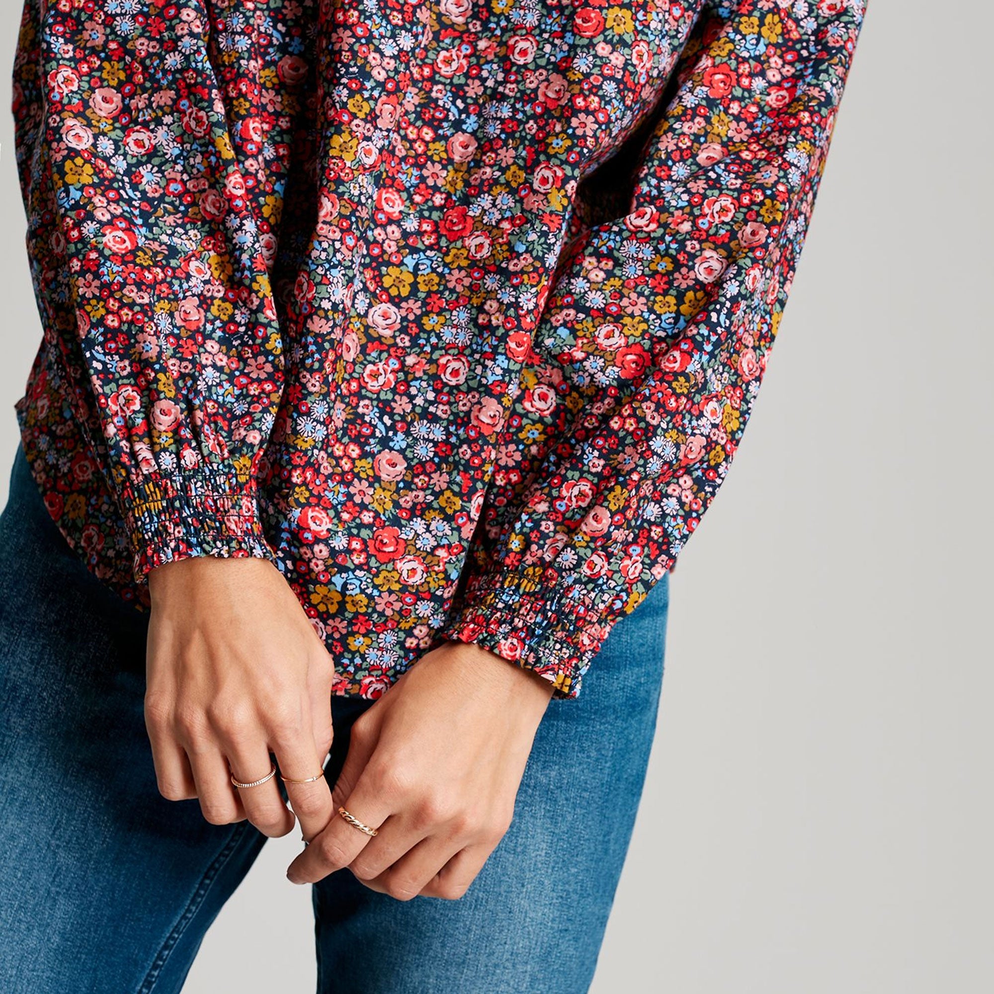 Joules Ladies Delilah Curved Yoke Top With Frill