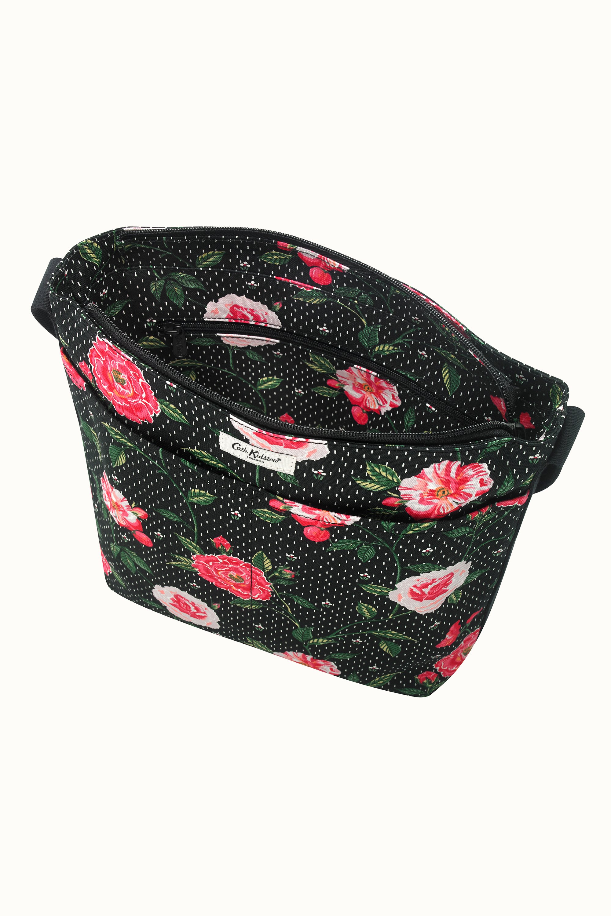 Tea Rose Zipped Messenger Bag