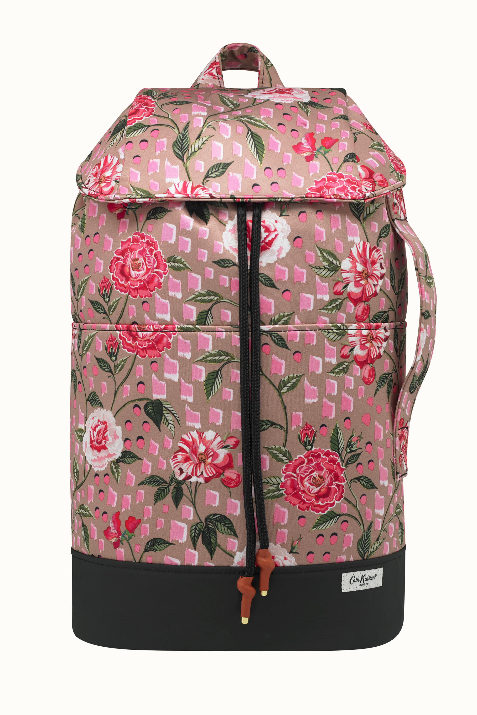 Tea Rose Recycled Satin Duffle Backpack