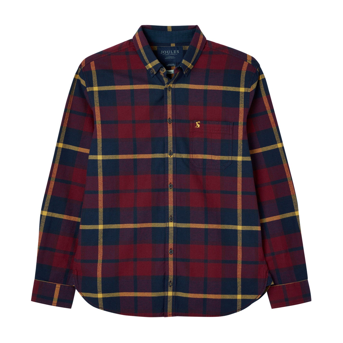 Joules Mens Buchannan Classic Long Sleeve Brushed Shirt