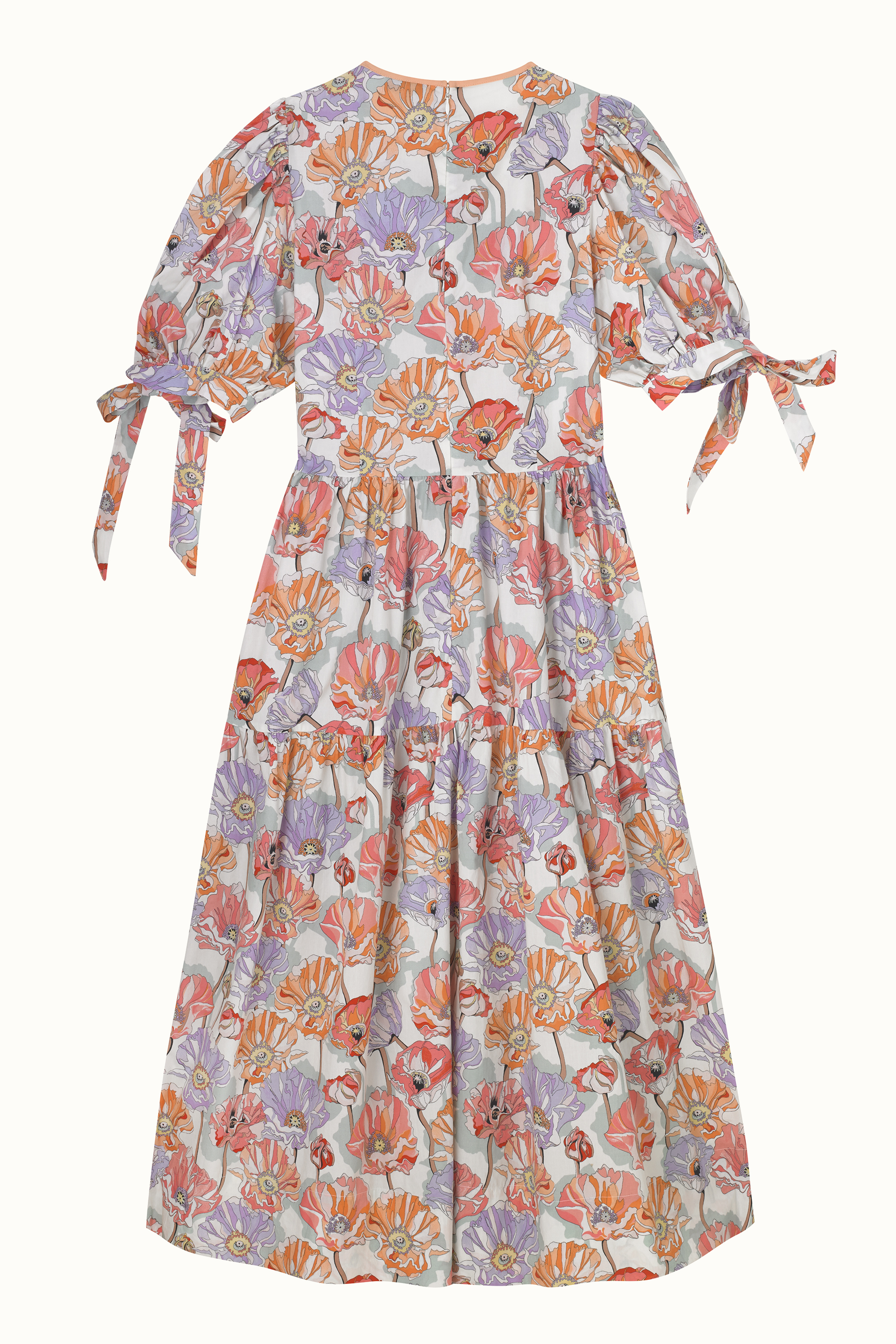 Summer Poppy Midscale Short Sleeve Soft Waisted Dress