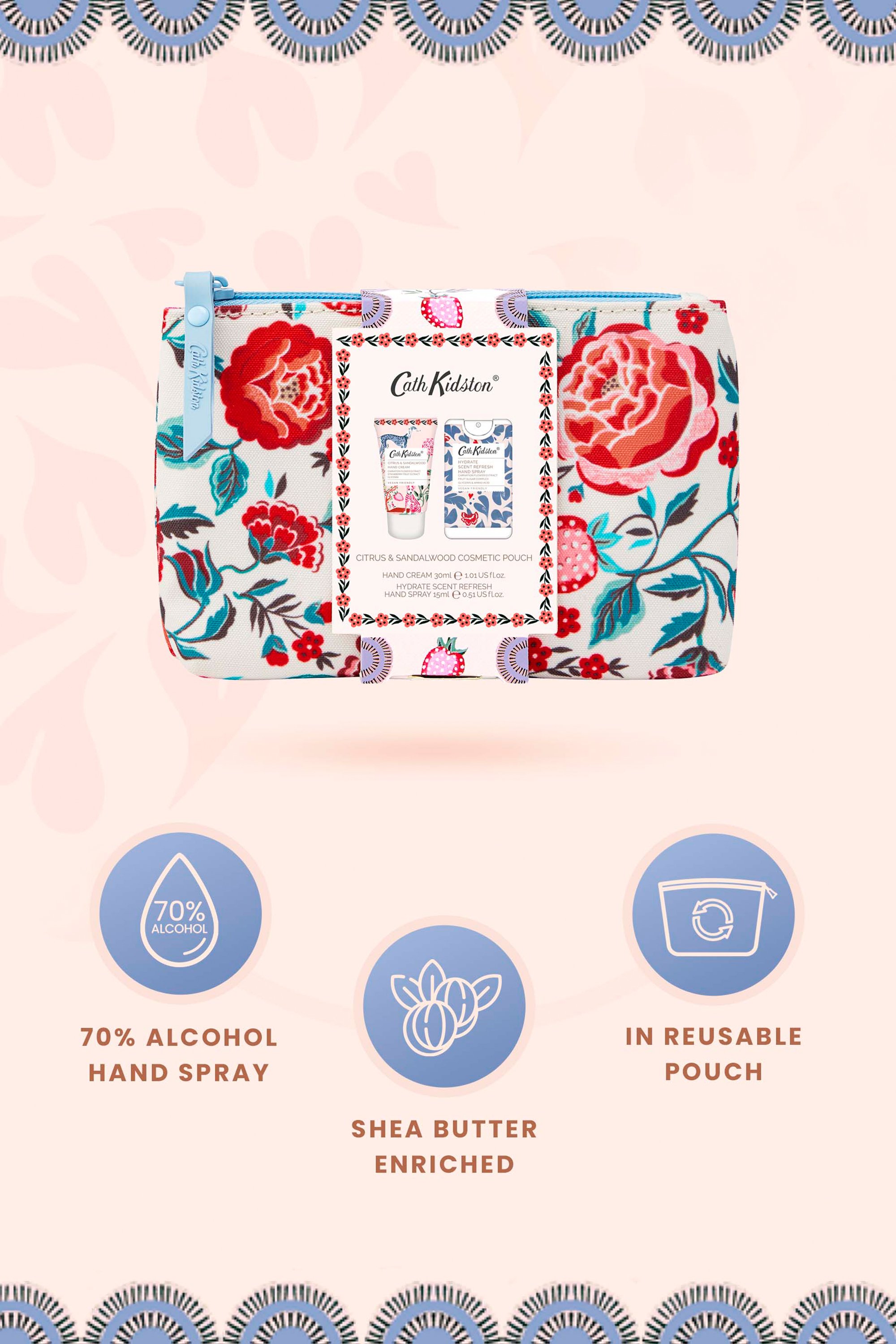 Strawberry Garden Hand Sanitiser & Cream Gift Set