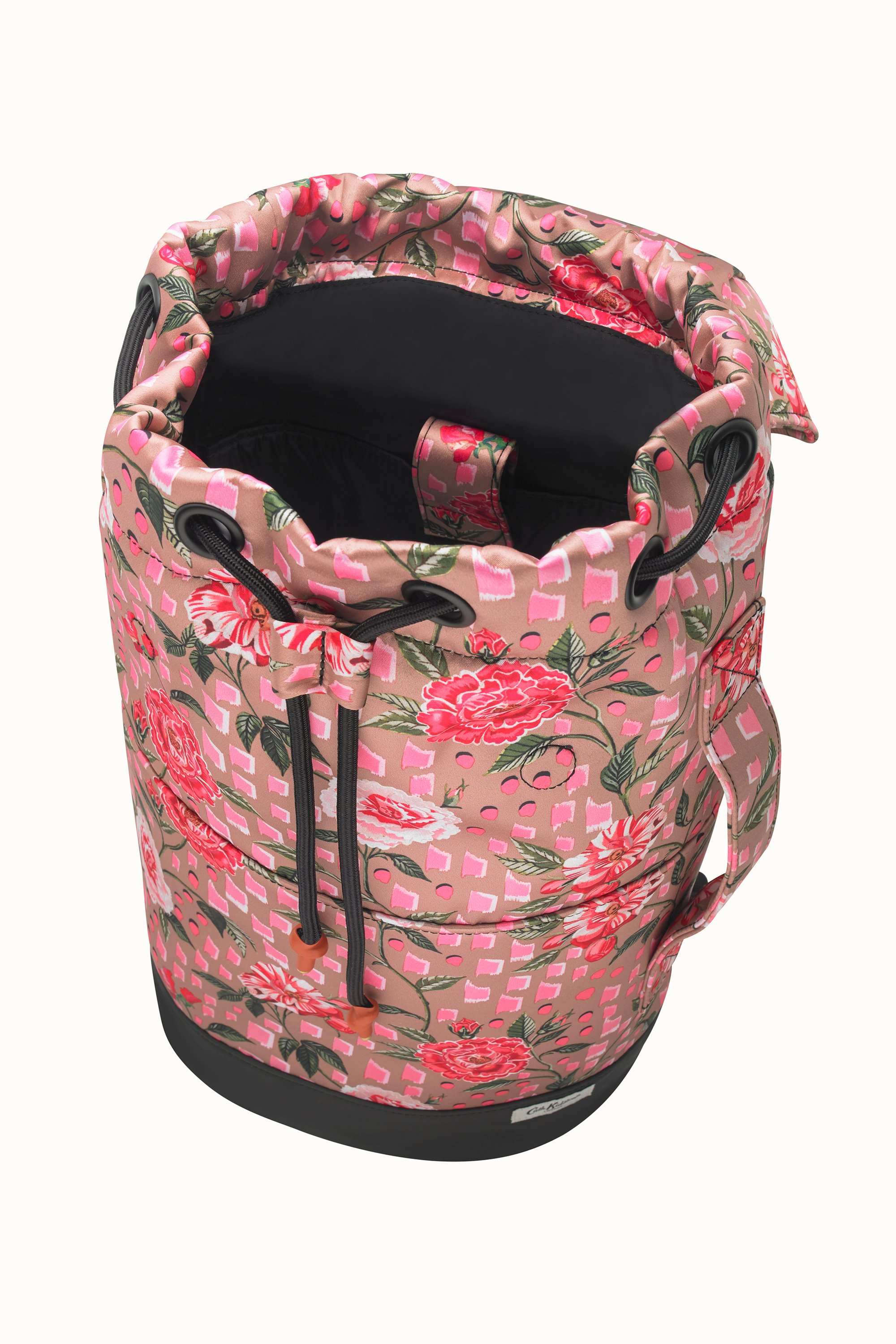 Tea Rose Recycled Satin Duffle Backpack
