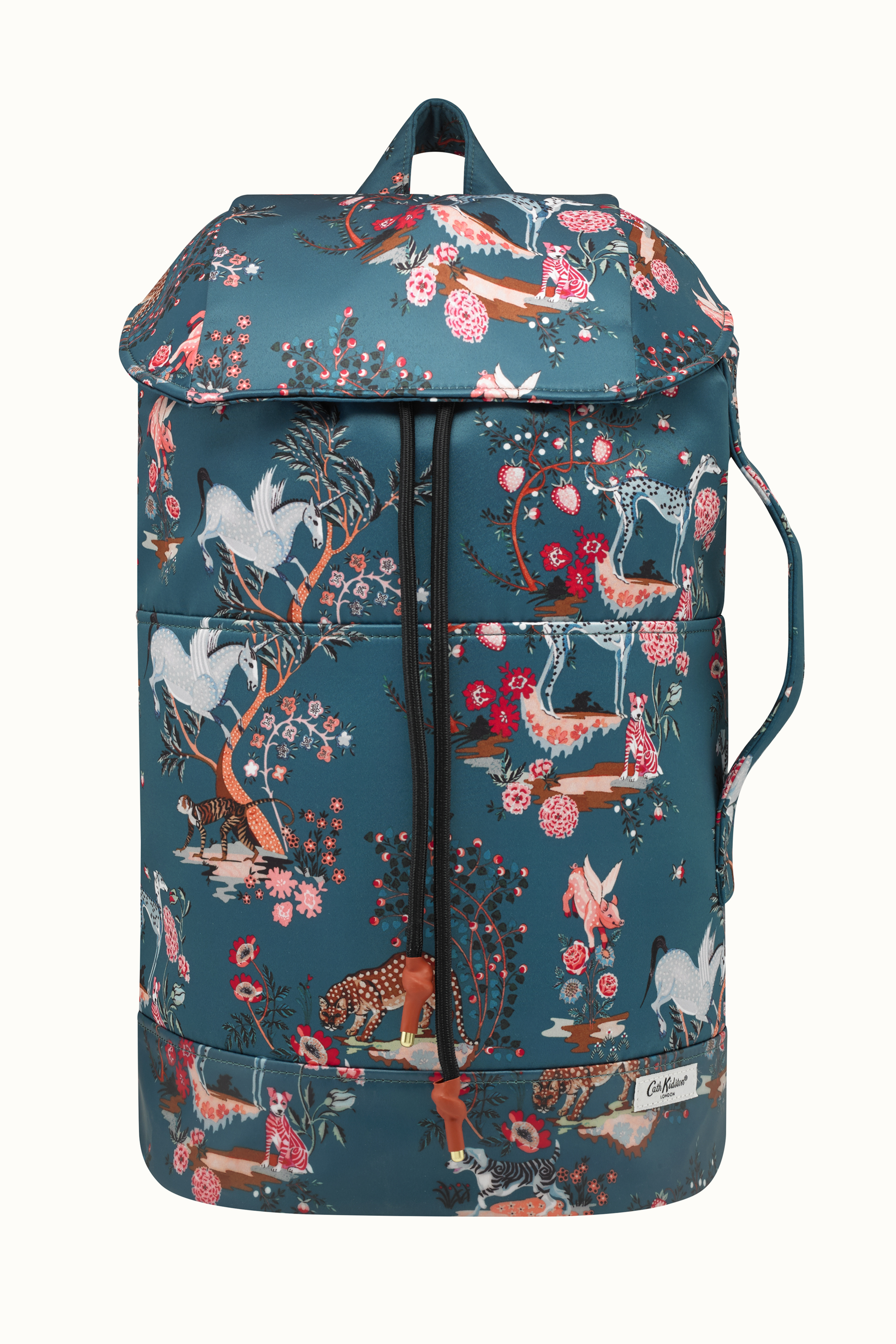 Painted Kingdom Recycled Satin Duffle Backpack