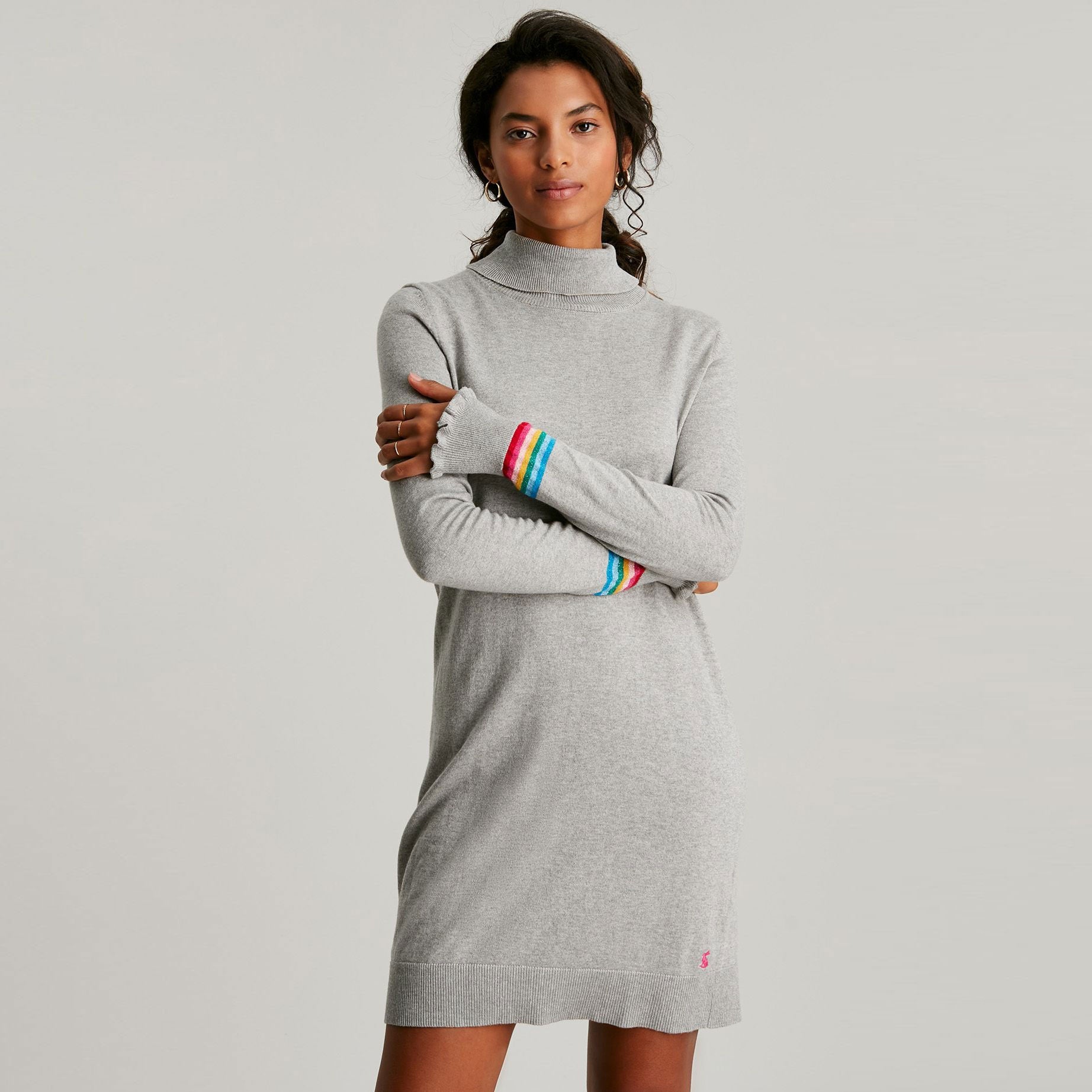 Joules Ladies Laurie Roll Neck Knitted Dress