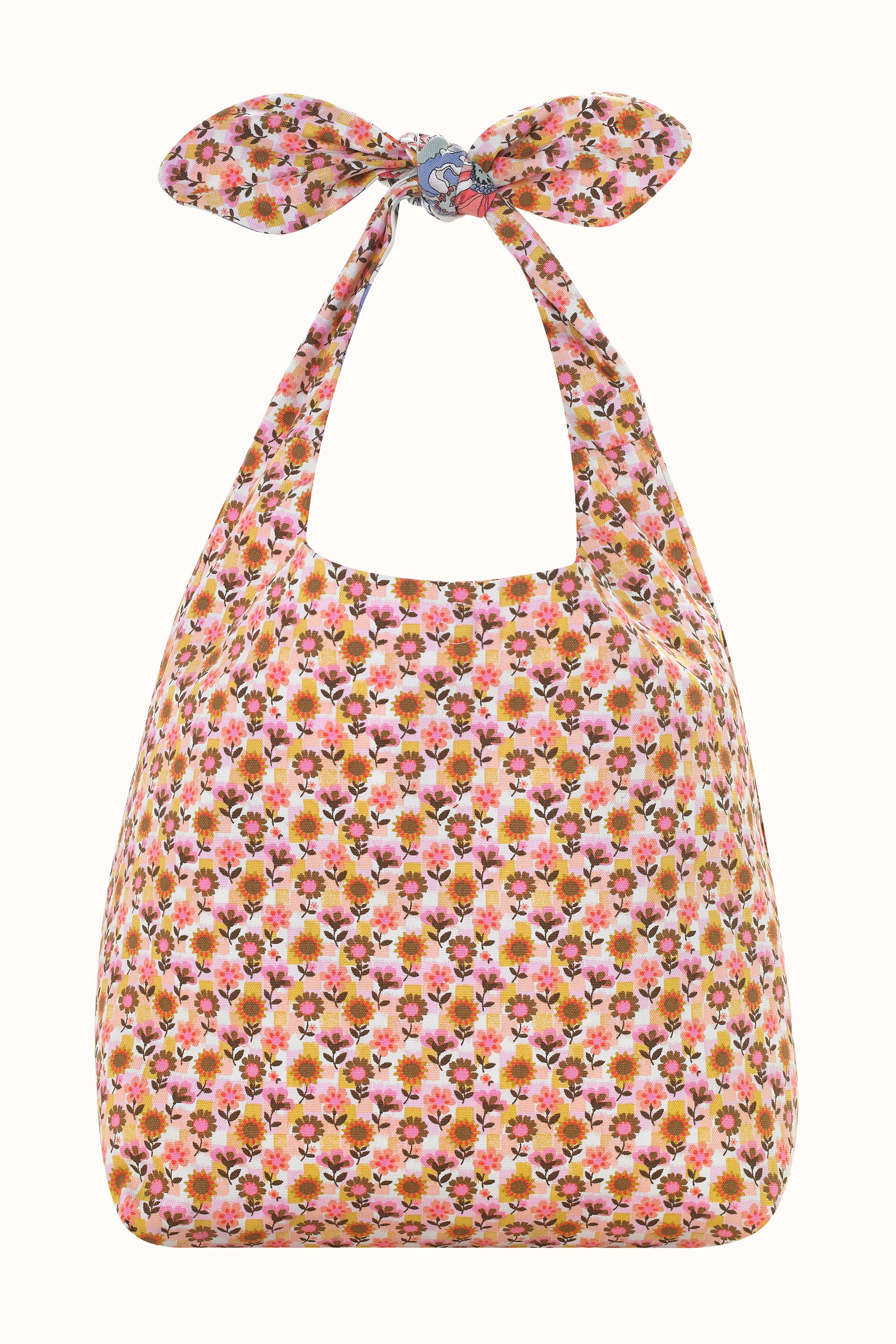 Summer Poppy Midscale Large Reversible Knotted Shopper