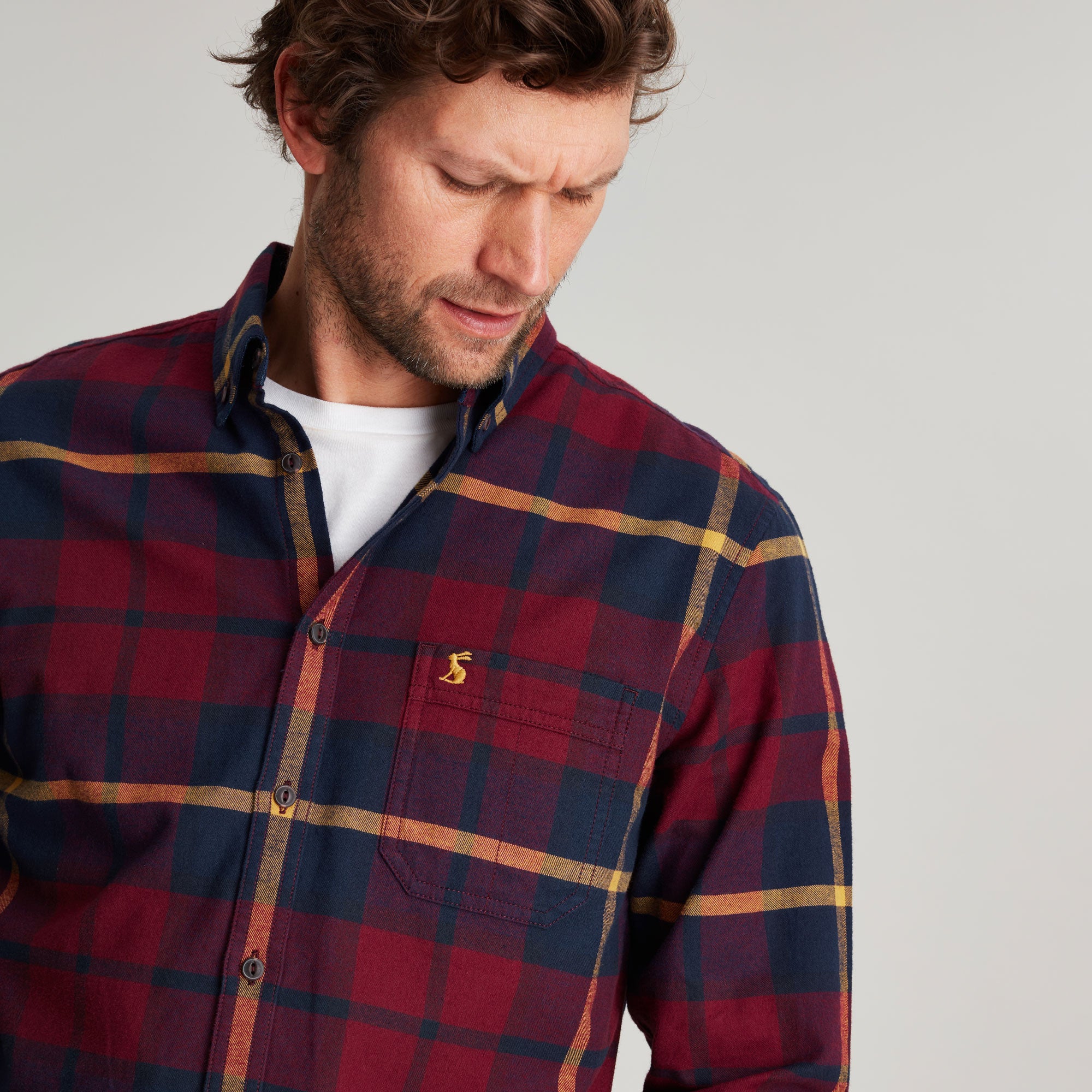 Joules Mens Buchannan Classic Long Sleeve Brushed Shirt