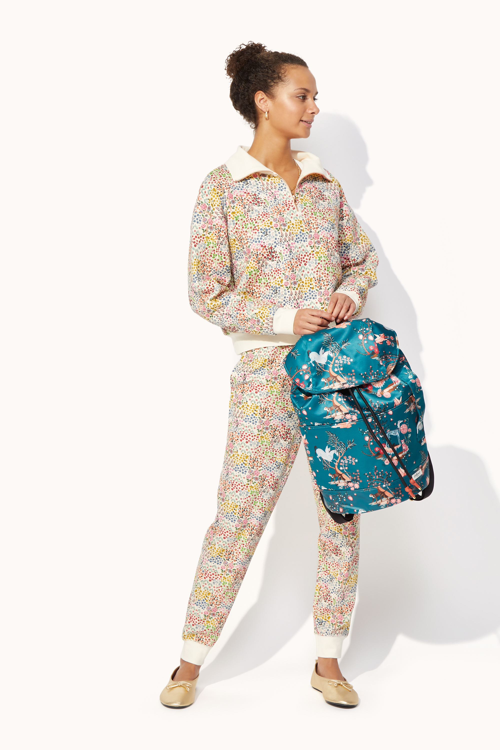 Painted Kingdom Recycled Satin Duffle Backpack