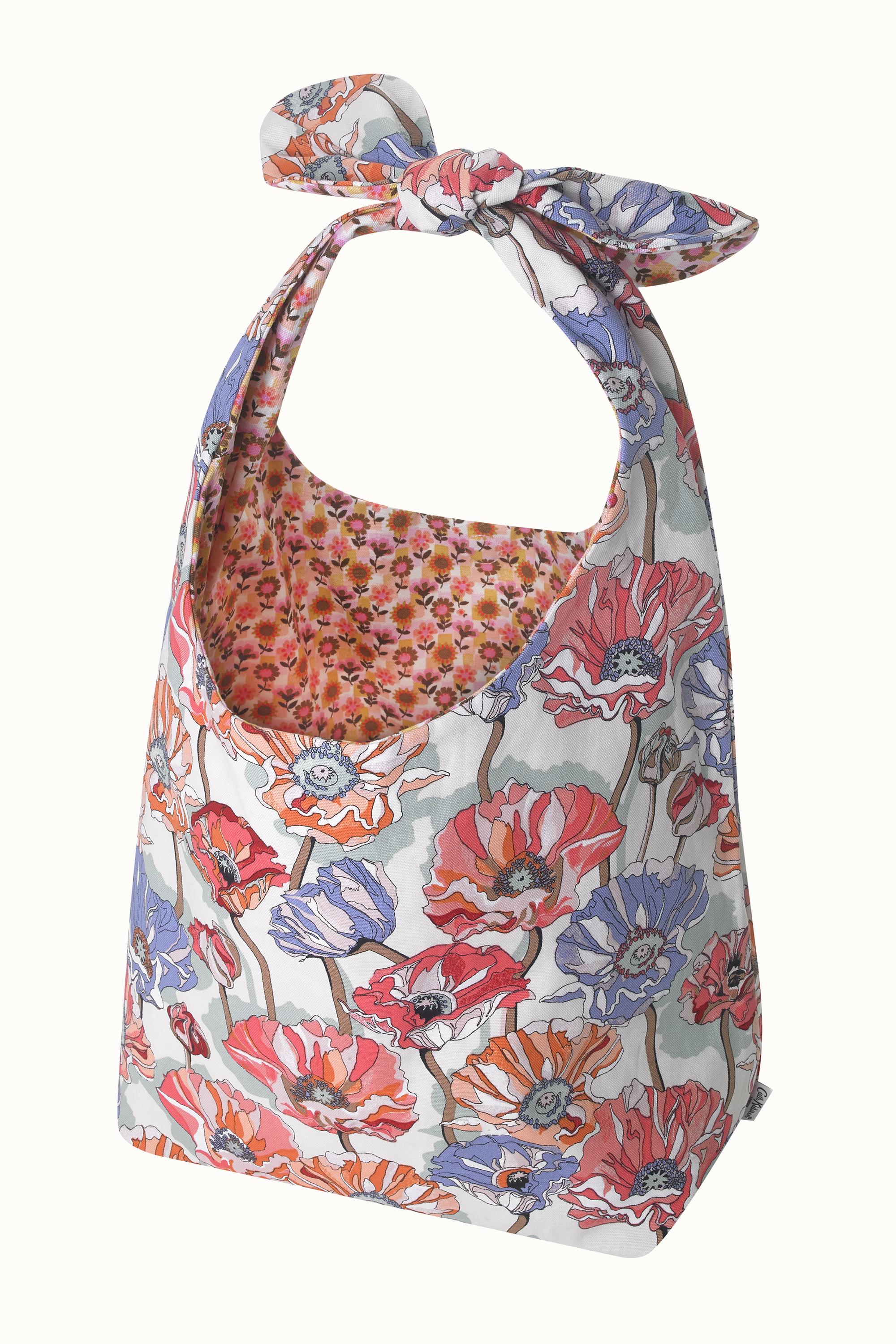 Summer Poppy Midscale Large Reversible Knotted Shopper