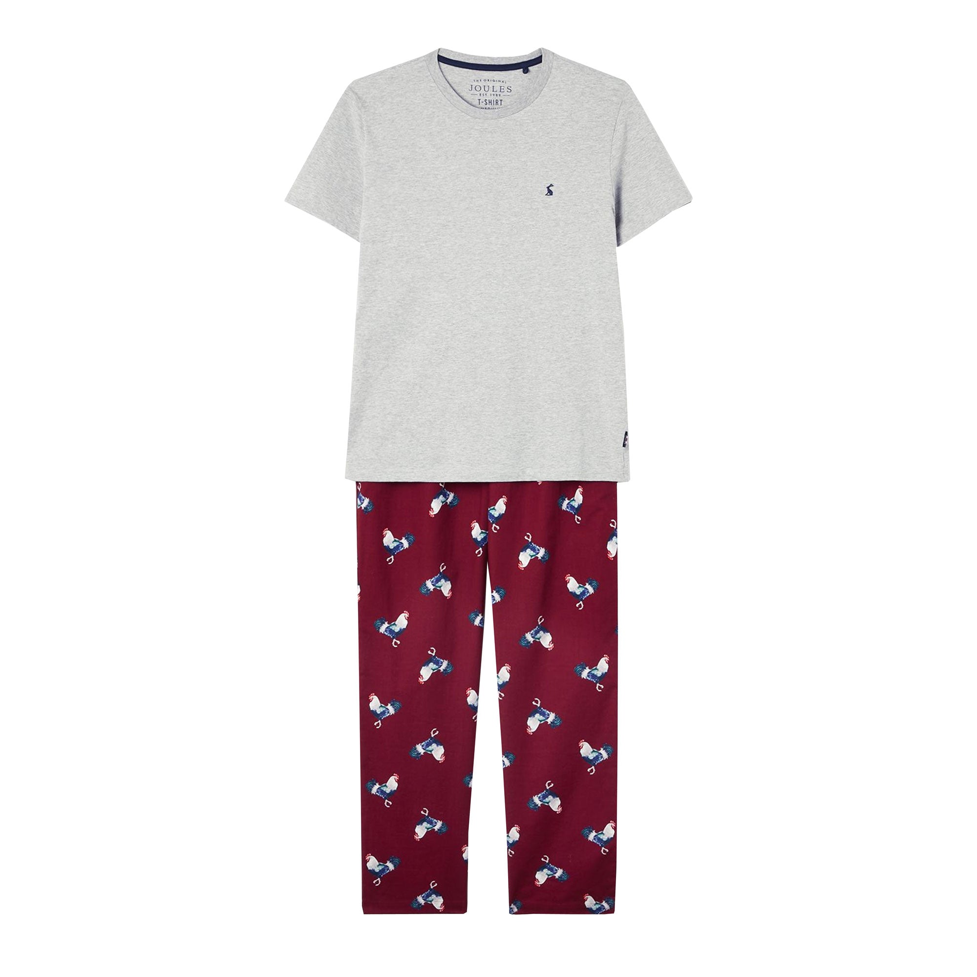 Joules Mens Goodnight Set Cotton Printed Bottoms And T-Shirt Set