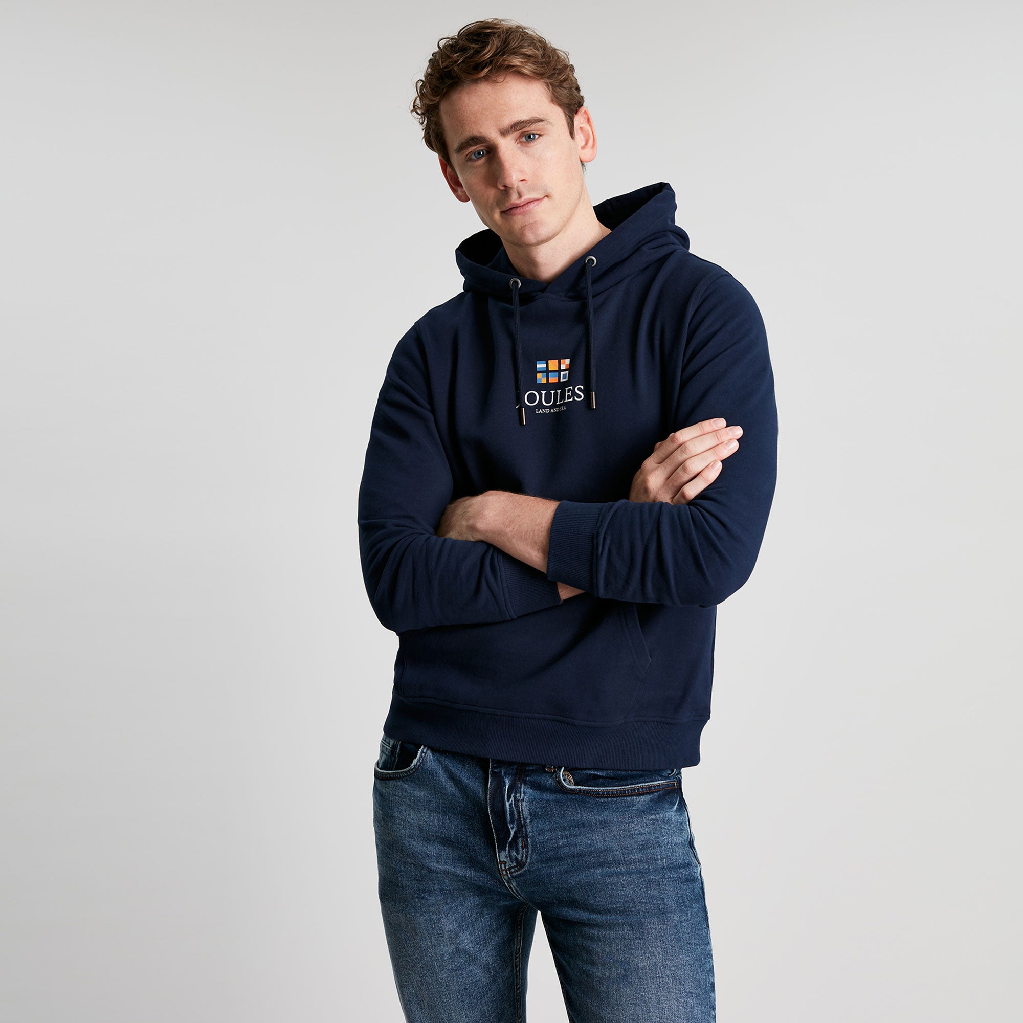 Joules Mens Parkside Coastal Branded Hoodie