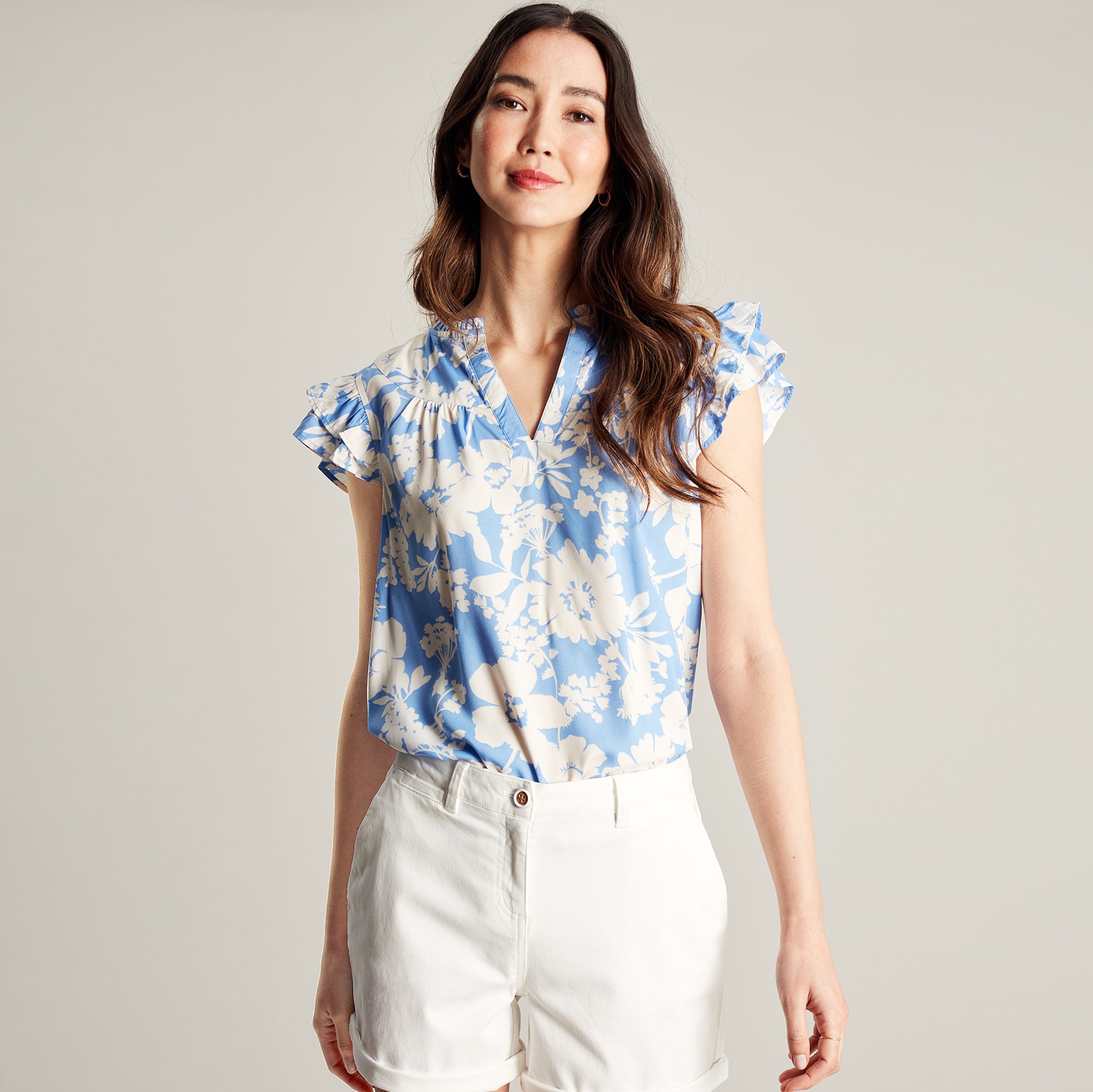Joules Ladies Maxie Frill Blouse