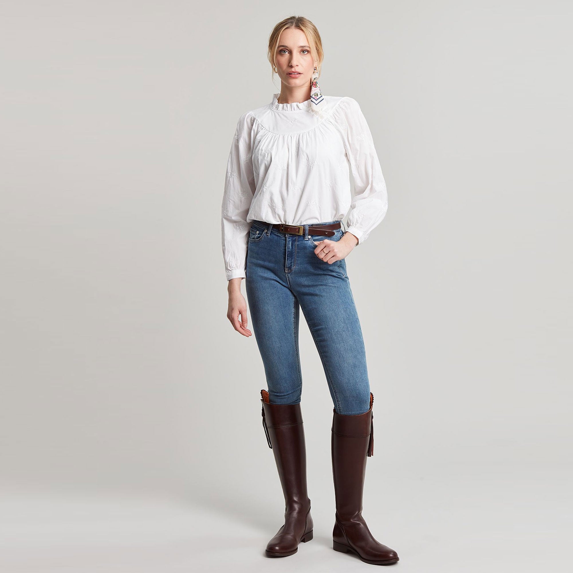 Joules Ladies Arietta Pop Over Voile Blouse