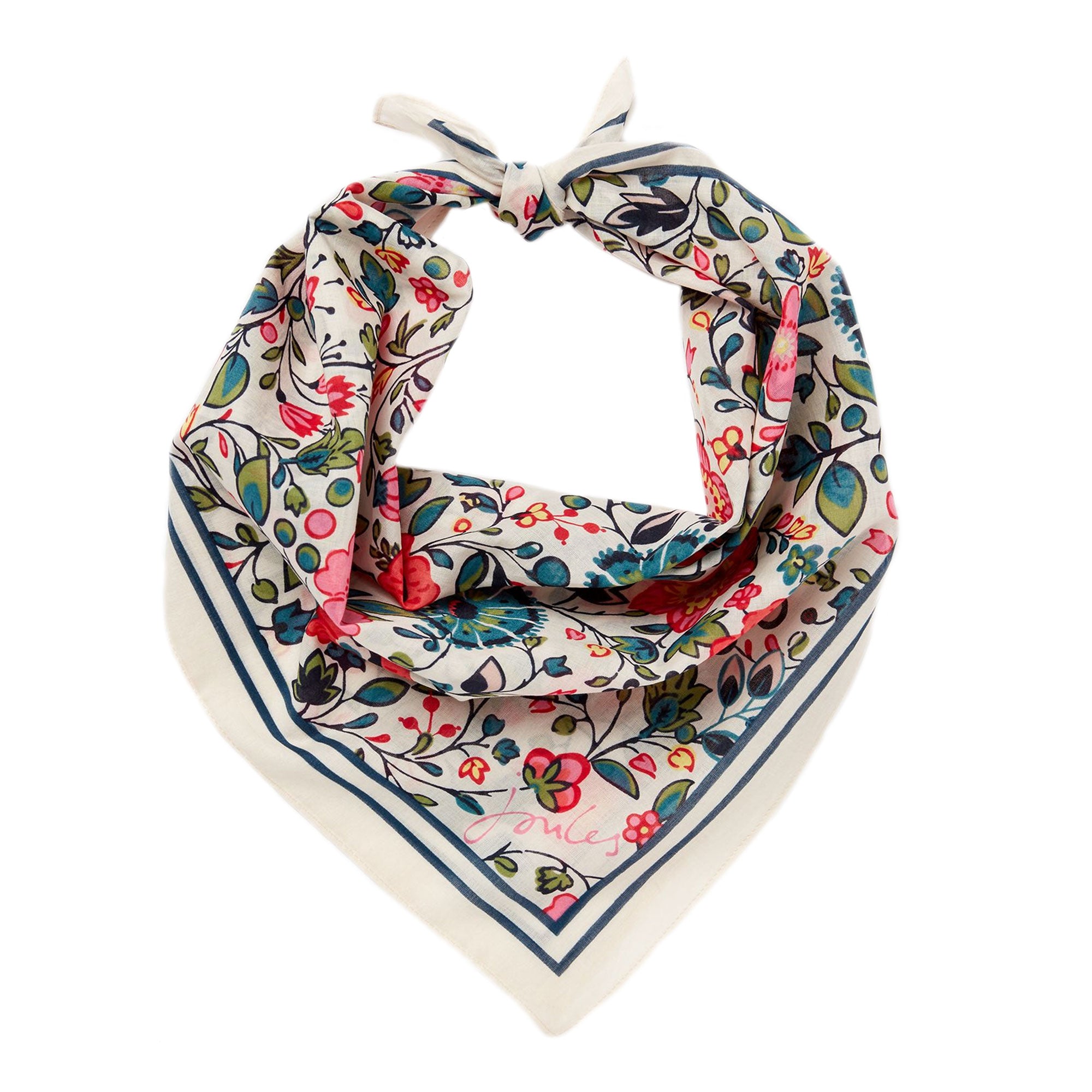 Joules Ladies Parlow Cotton Square Scarf