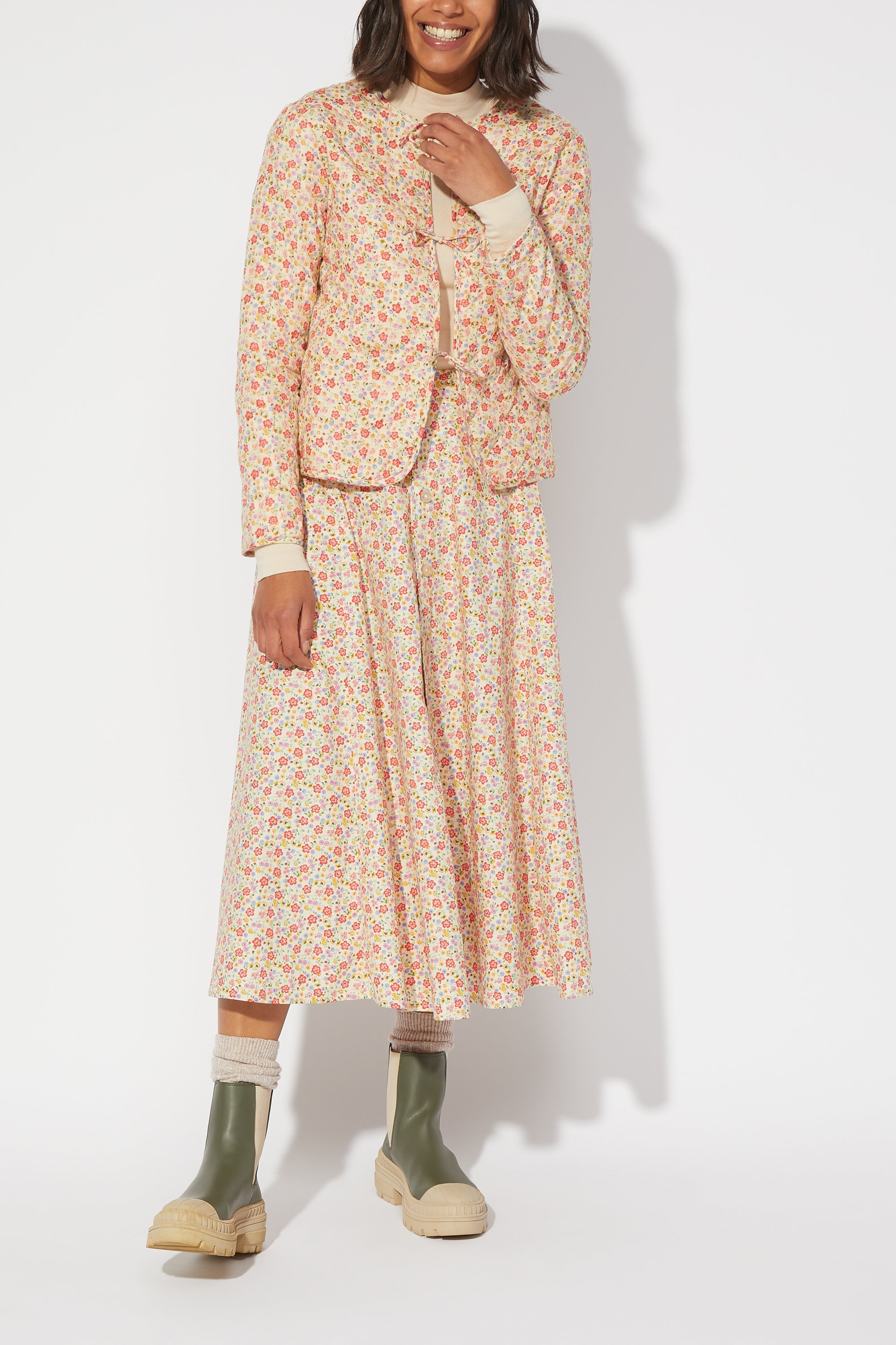 Pembridge Ditsy Printed Quilted Jacket