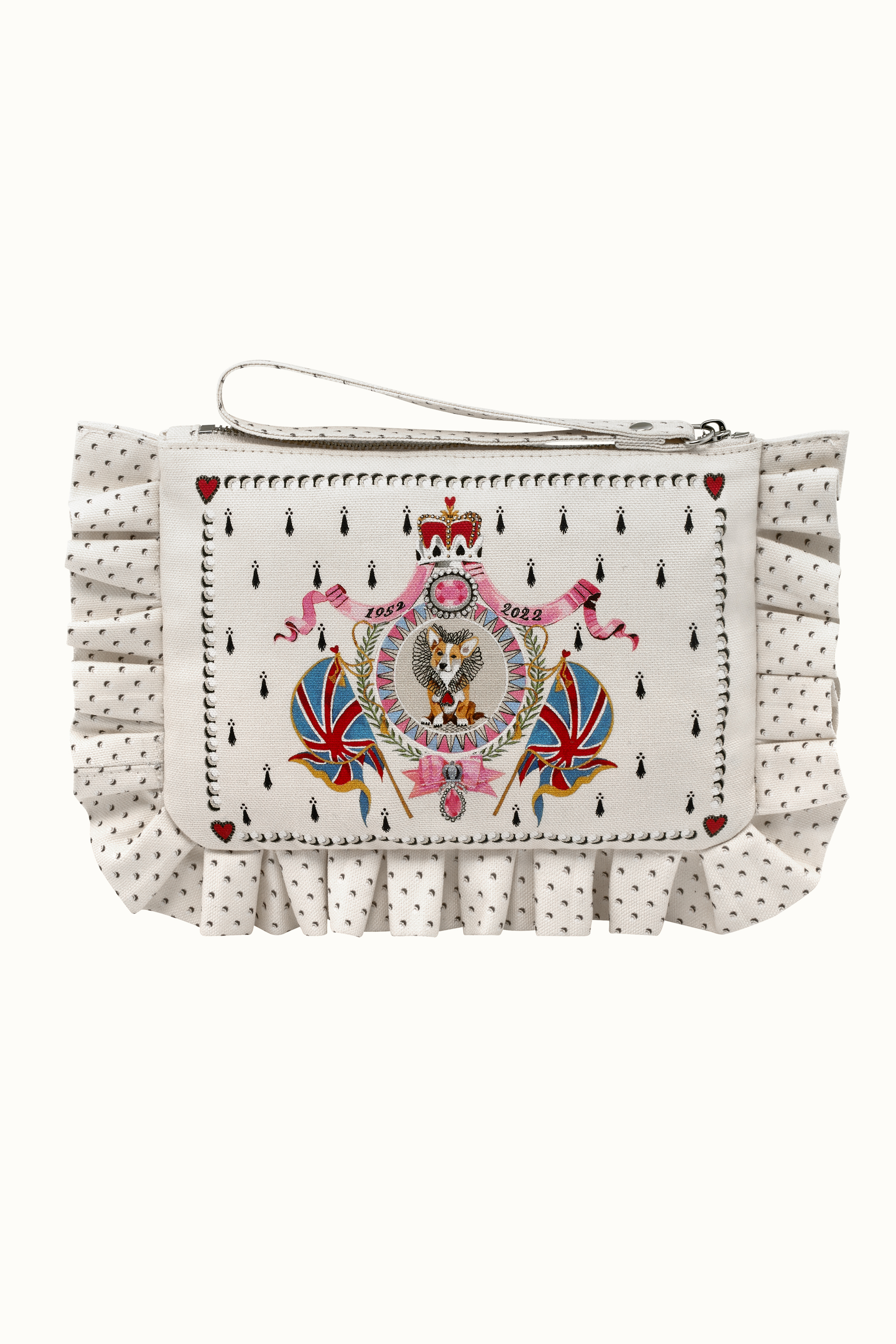 Jubilee Corgi Frill Wristlet Pouch