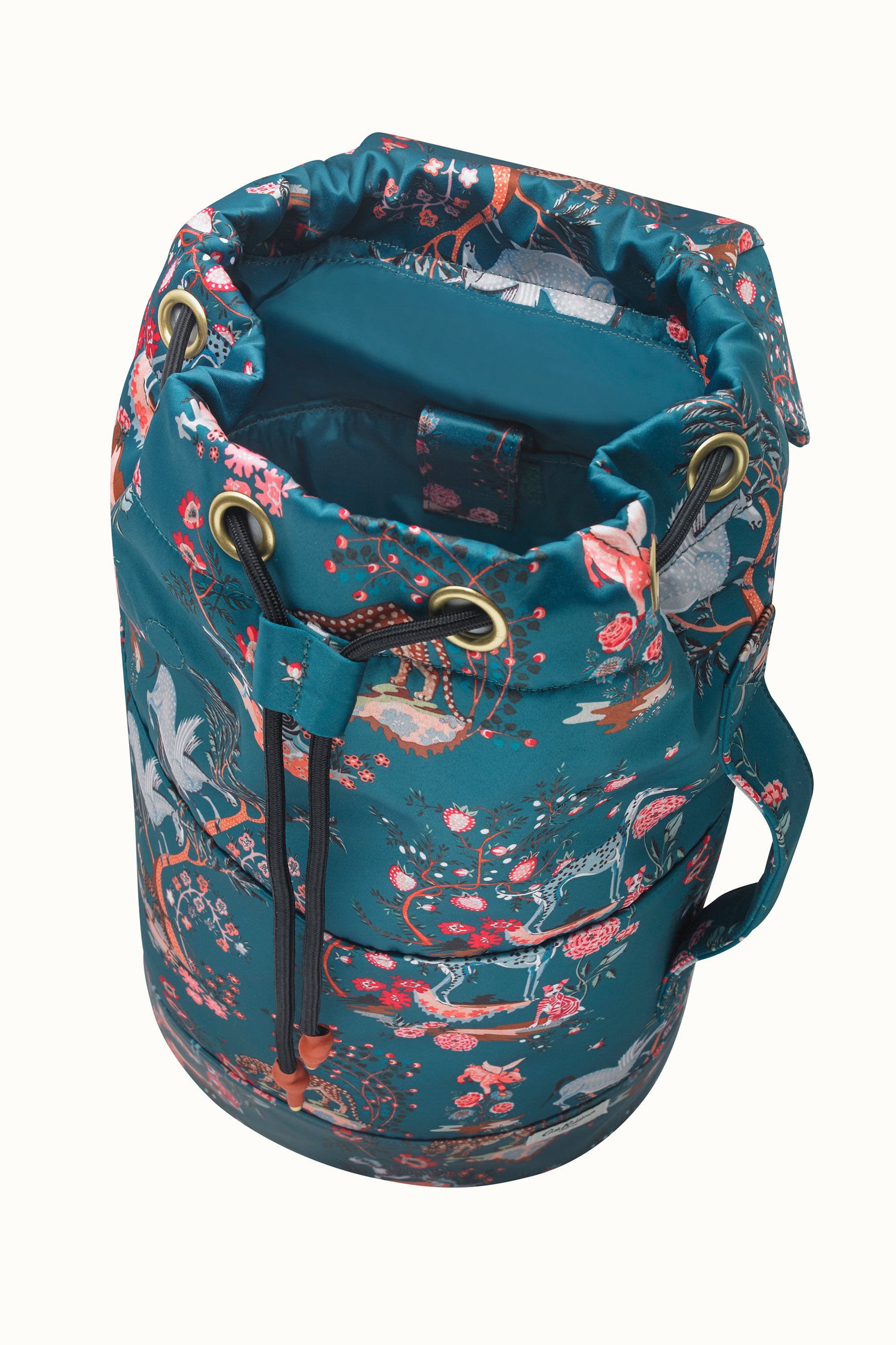 Painted Kingdom Recycled Satin Duffle Backpack
