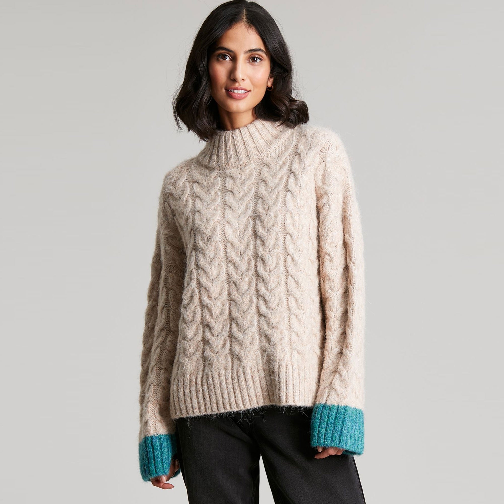 Joules Ladies Marilyn All Over Cable Jumper